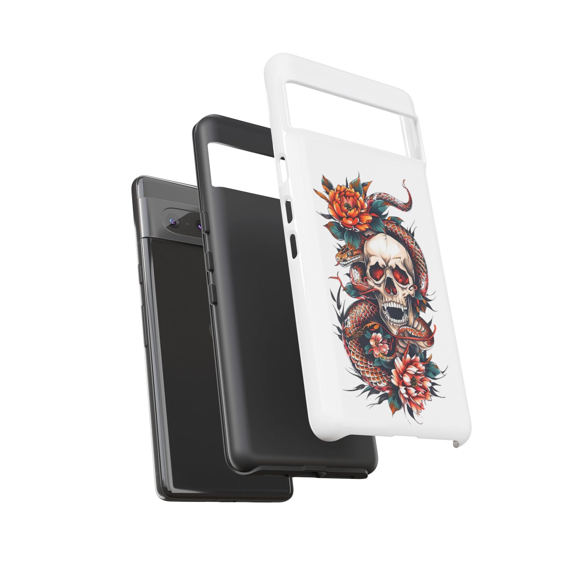 Tough Cases: Skull and Snake Phone Cases, Edgy Accessories, Alternative Fashion, Quirky Gift Ideas, Gothic Style