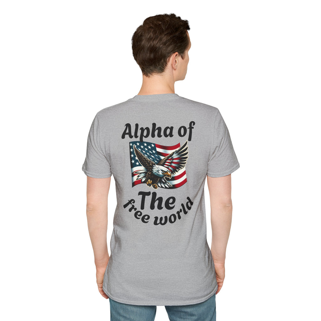 Patriotic Graphic T-Shirt, Unisex Softstyle Tee, Independence Day Gift, Freedom Apparel, Americana Clothing