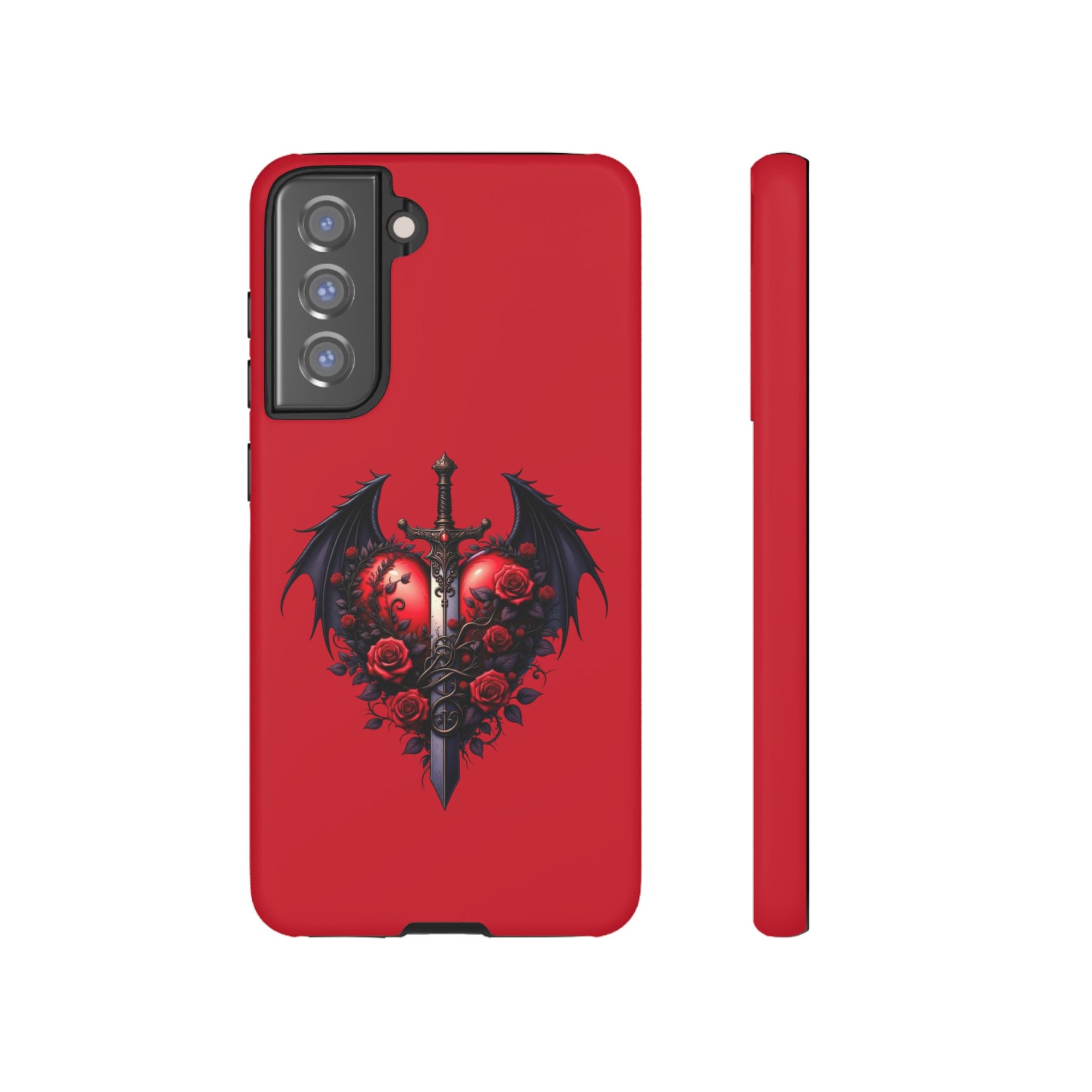 Tough Cases - Gothic Heart Phone Case, Edgy Accessories for Him, Unique Gifts for Her, Valentine's Day, Birthday, Artsy Phone Cover