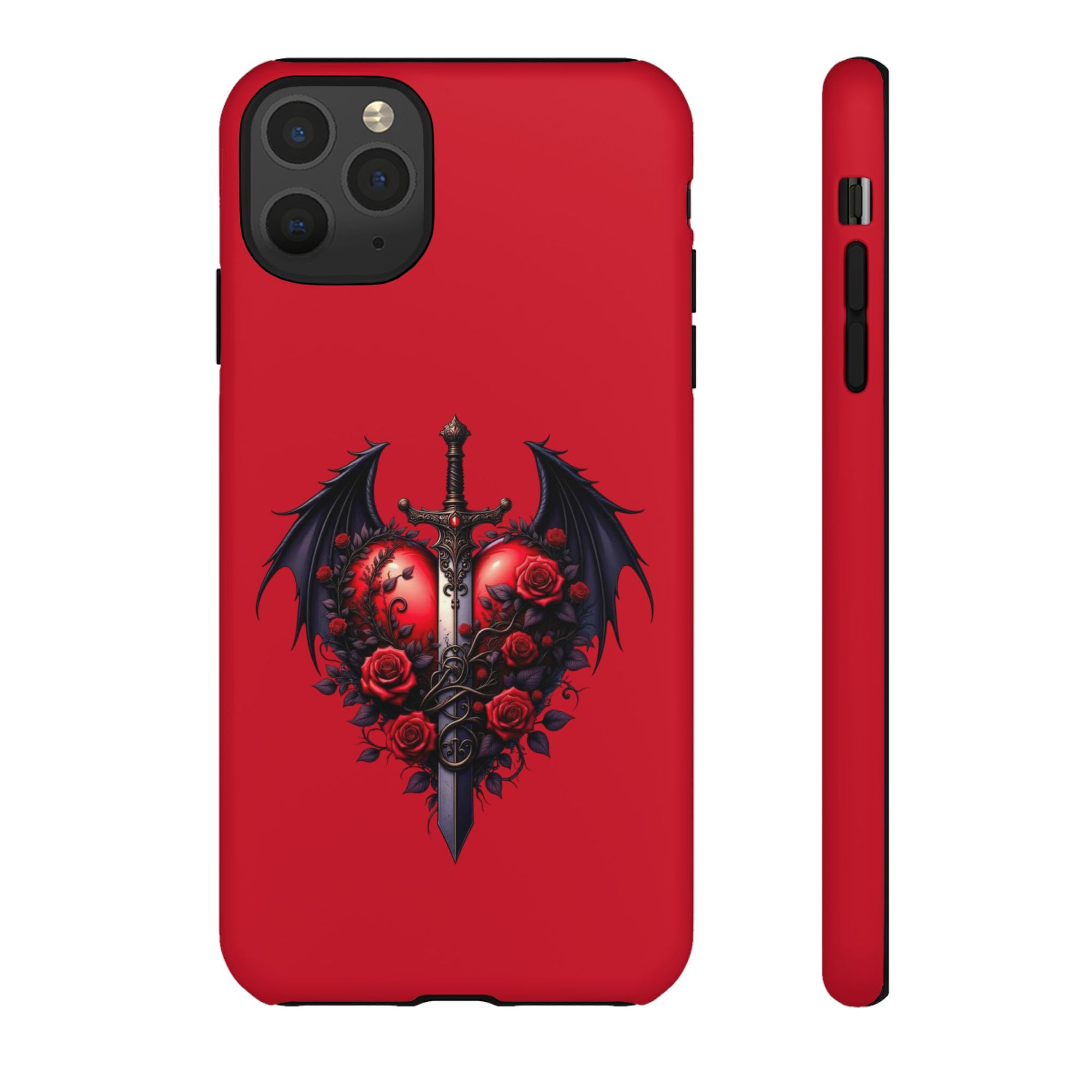 Tough Cases - Gothic Heart Phone Case, Edgy Accessories for Him, Unique Gifts for Her, Valentine's Day, Birthday, Artsy Phone Cover