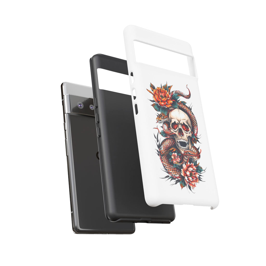 Tough Cases: Skull and Snake Phone Cases, Edgy Accessories, Alternative Fashion, Quirky Gift Ideas, Gothic Style