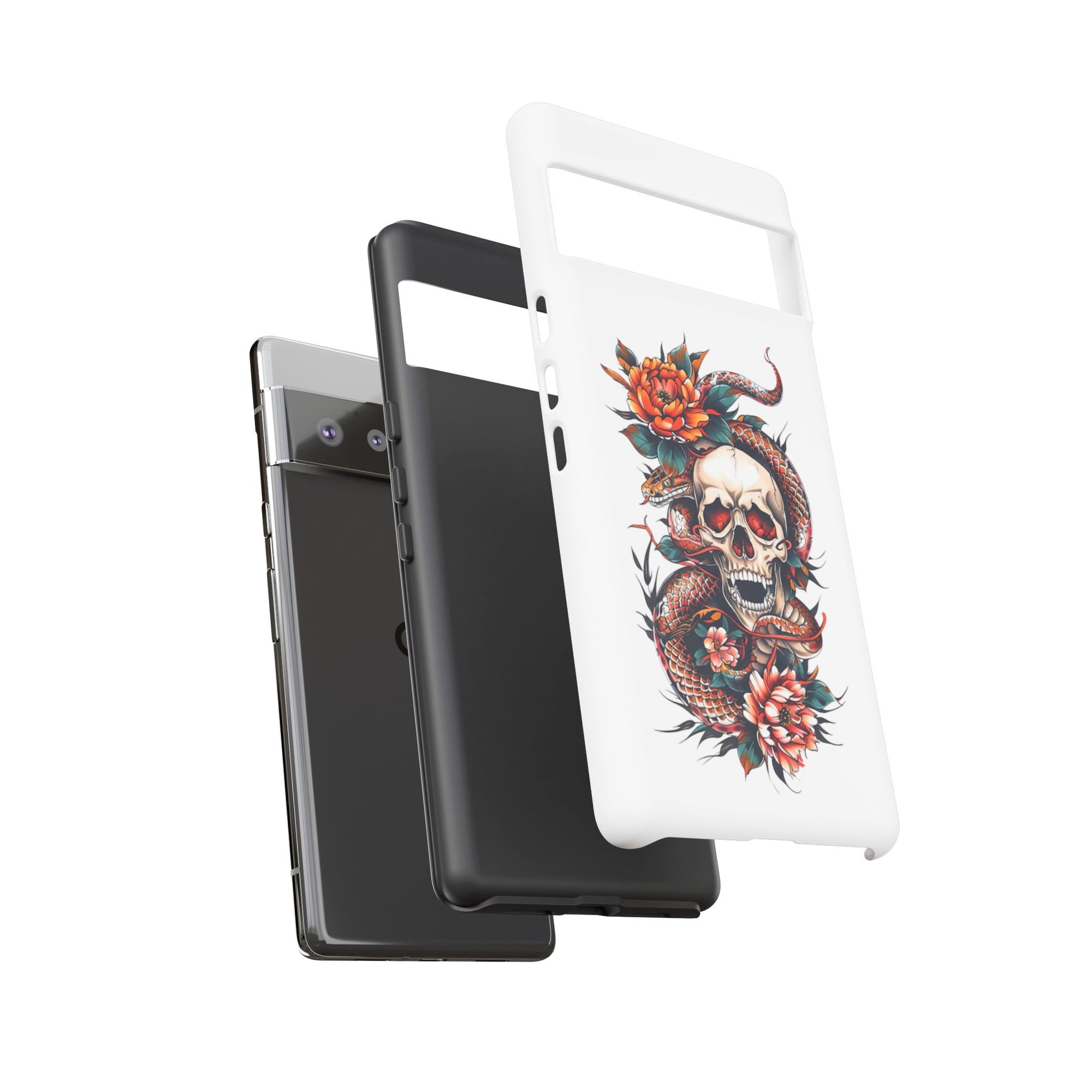 Tough Cases: Skull and Snake Phone Cases, Edgy Accessories, Alternative Fashion, Quirky Gift Ideas, Gothic Style