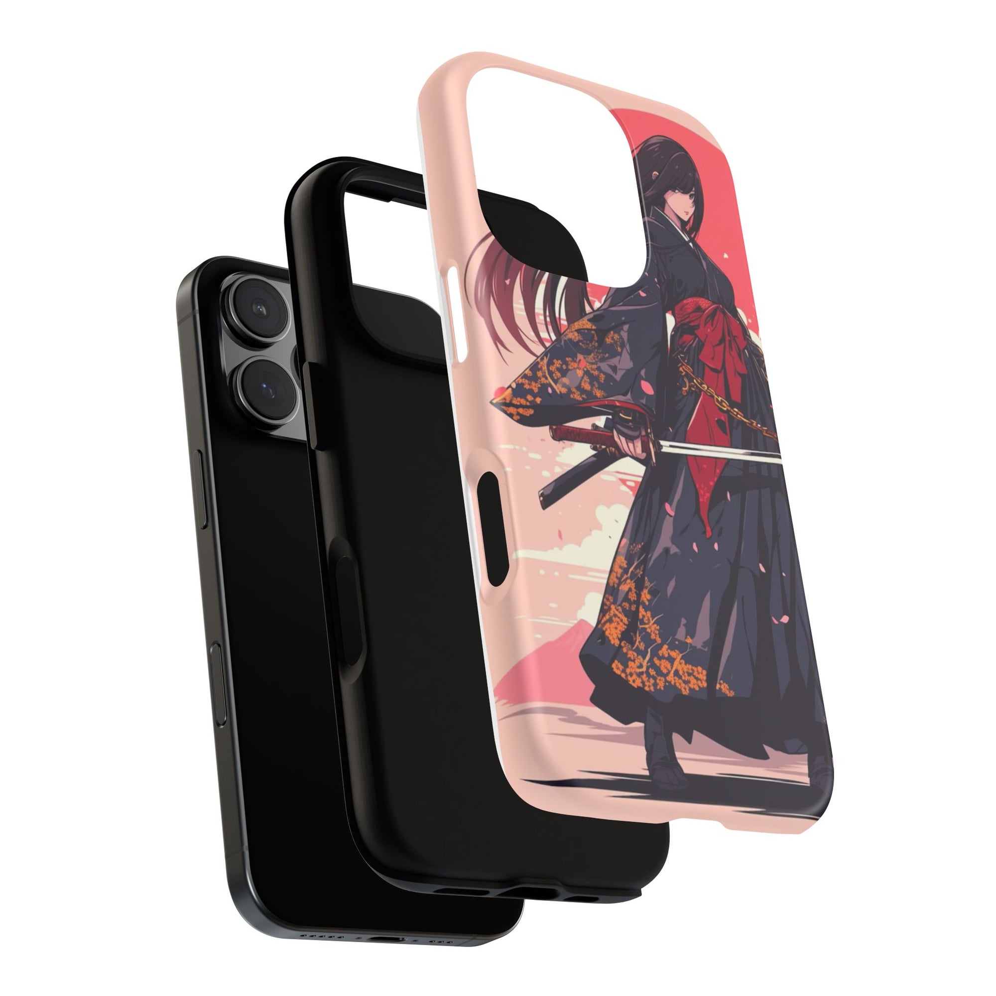 Stylish Phone Case with Warrior Design, Tough Phone Cover for Anime Lovers, Gift for Gamers, Cute Phone Accessories, Unique Tech Gifts