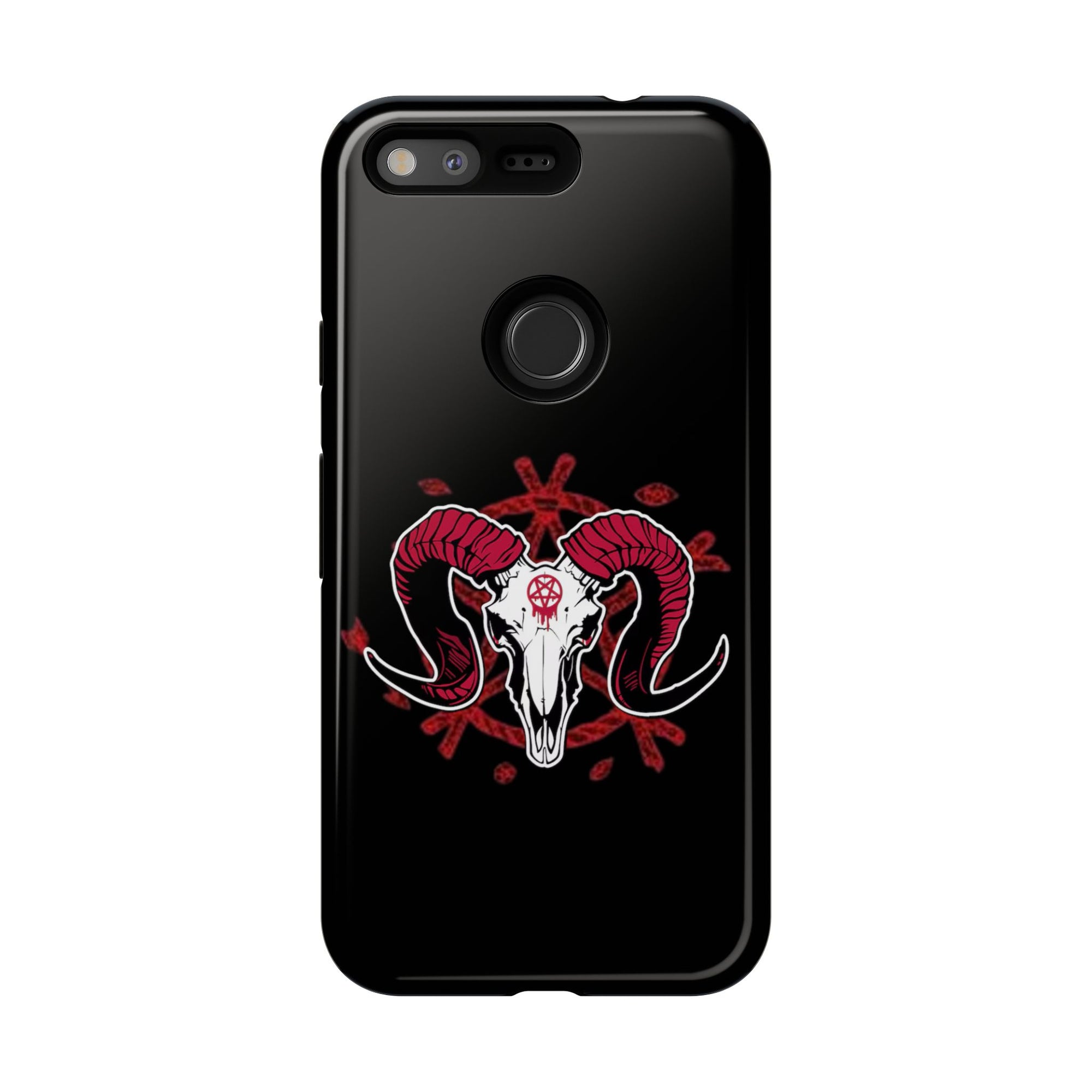 Tough Cases: Dark Aesthetic Phone Case, Gothic Phone Cover, Unique Gift for Him, Occult Design, Animal Skull Artwork, Halloween Decor