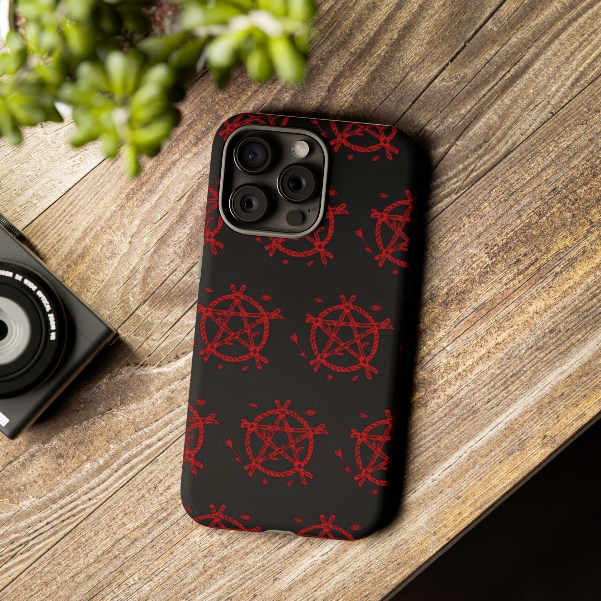 Anarchist iPhone Case, Tough Phone Cover, Punk Style Accessory, Unique Gift for Rebels, Goth Aesthetic Phone Case