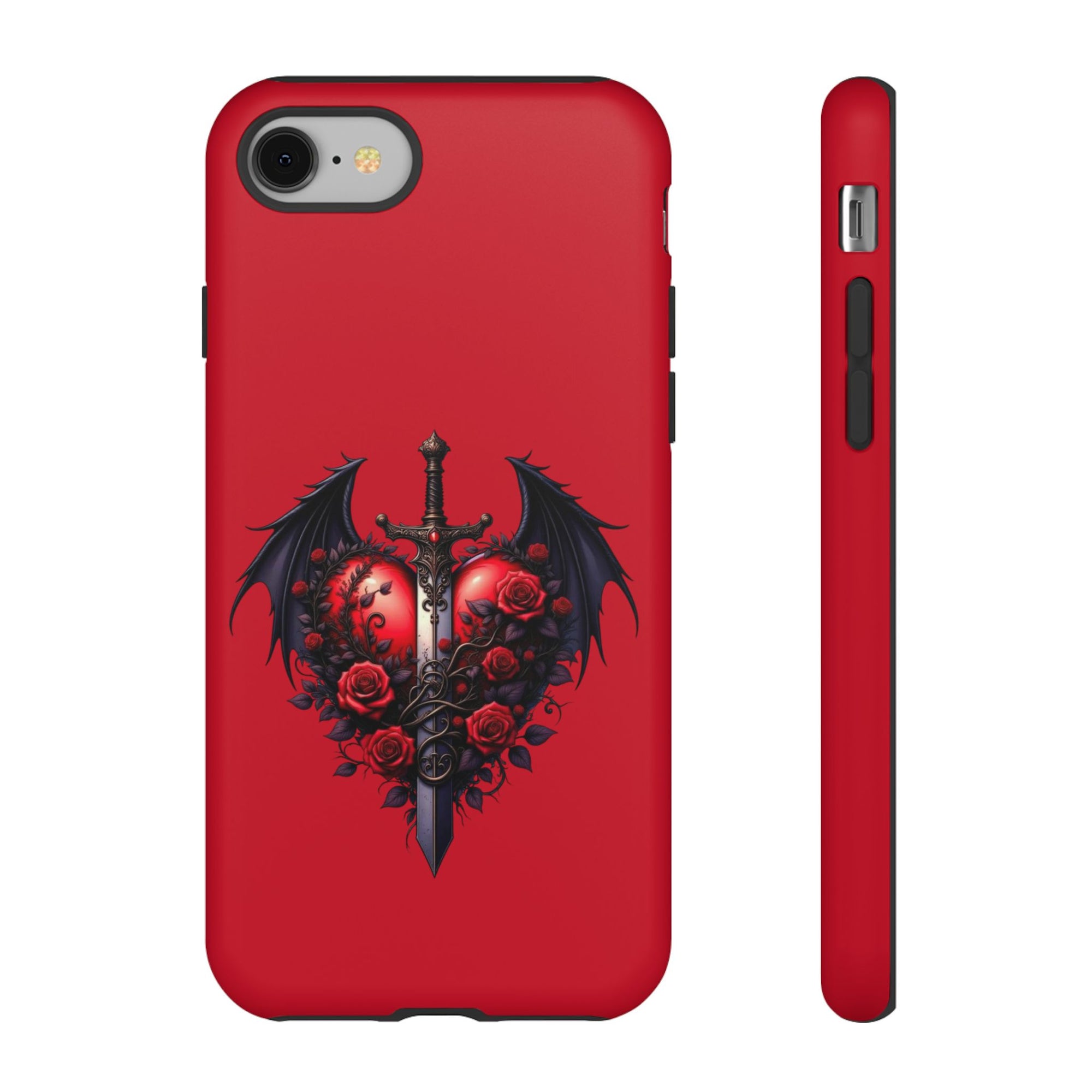 Tough Cases - Gothic Heart Phone Case, Edgy Accessories for Him, Unique Gifts for Her, Valentine's Day, Birthday, Artsy Phone Cover