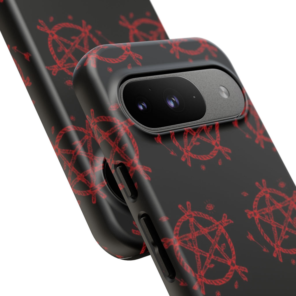 Anarchist iPhone Case, Tough Phone Cover, Punk Style Accessory, Unique Gift for Rebels, Goth Aesthetic Phone Case