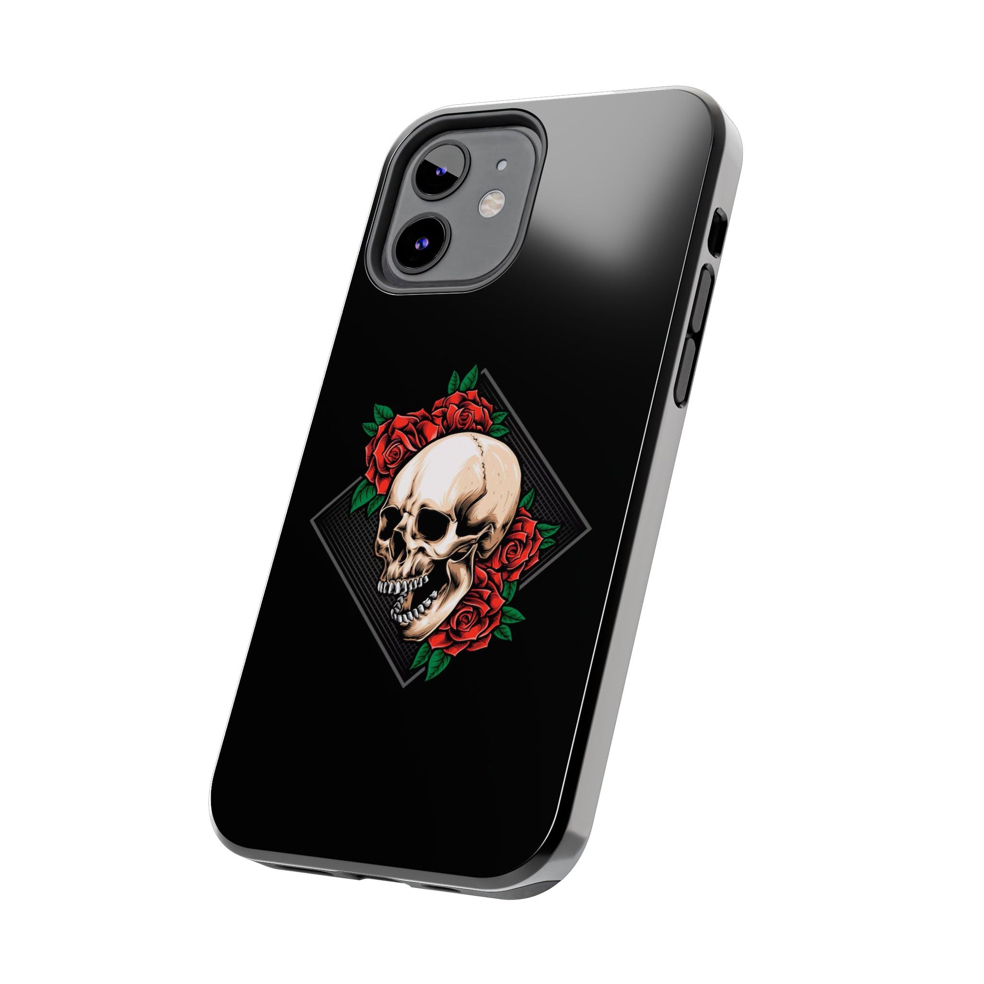 Tough Phone Cases with Skull and Roses Design | Edgy Protection, iPhone & Android Covers, Gothic Gifts, Unique Phone Accessories