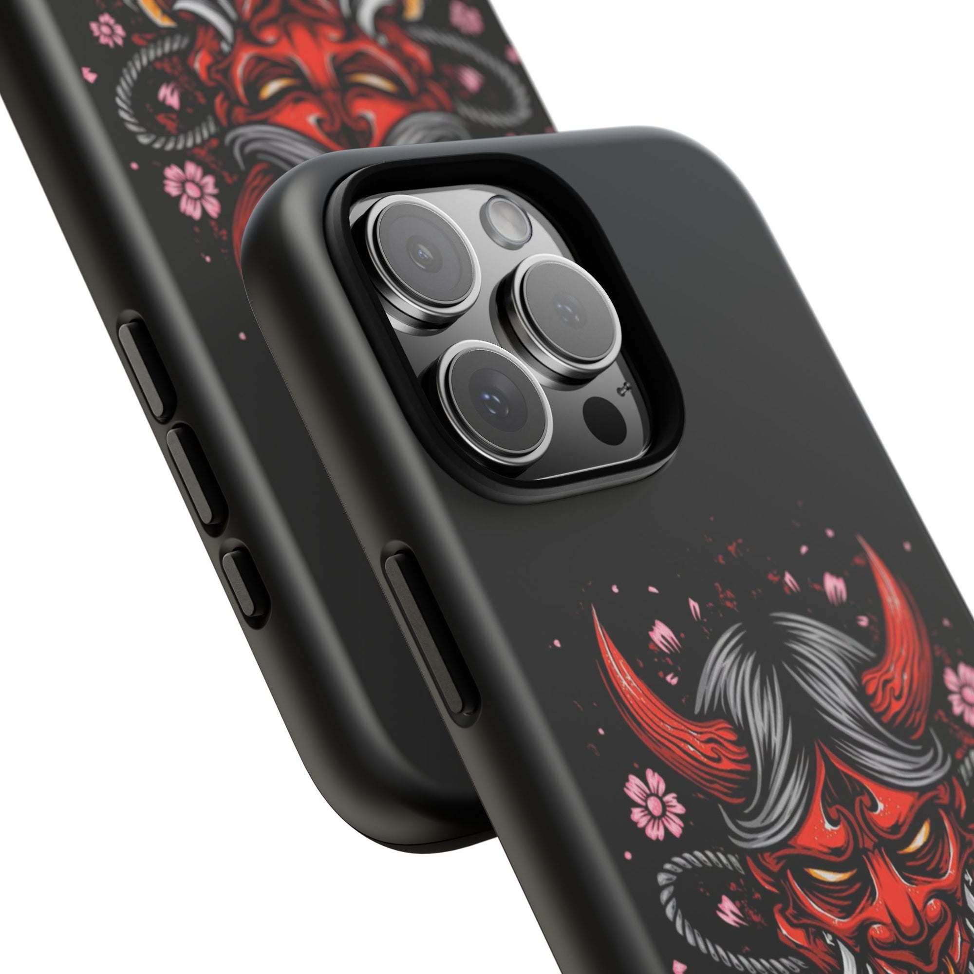Tough Cases: Fierce Demon Phone Case, Edgy Phone Cover, Protect Your Device, Gift for Anime Fans, Unique Artwork Case