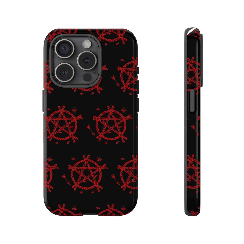 Anarchist iPhone Case, Tough Phone Cover, Punk Style Accessory, Unique Gift for Rebels, Goth Aesthetic Phone Case