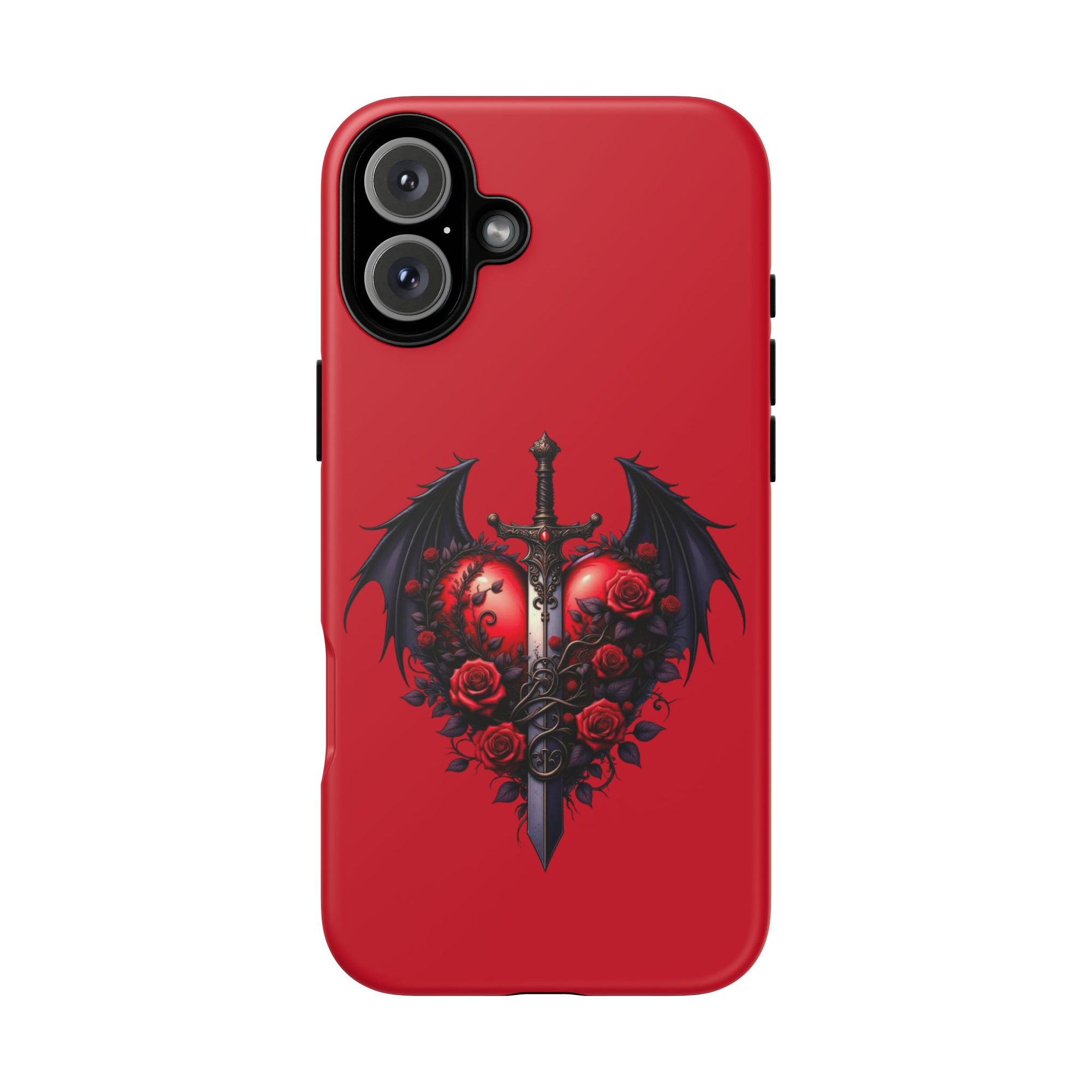 Tough Cases - Gothic Heart Phone Case, Edgy Accessories for Him, Unique Gifts for Her, Valentine's Day, Birthday, Artsy Phone Cover