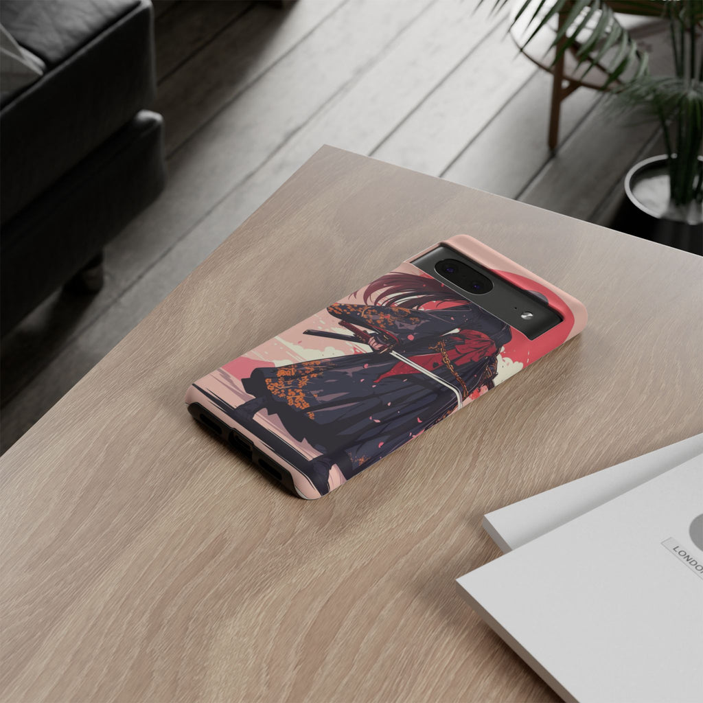 Stylish Phone Case with Warrior Design, Tough Phone Cover for Anime Lovers, Gift for Gamers, Cute Phone Accessories, Unique Tech Gifts