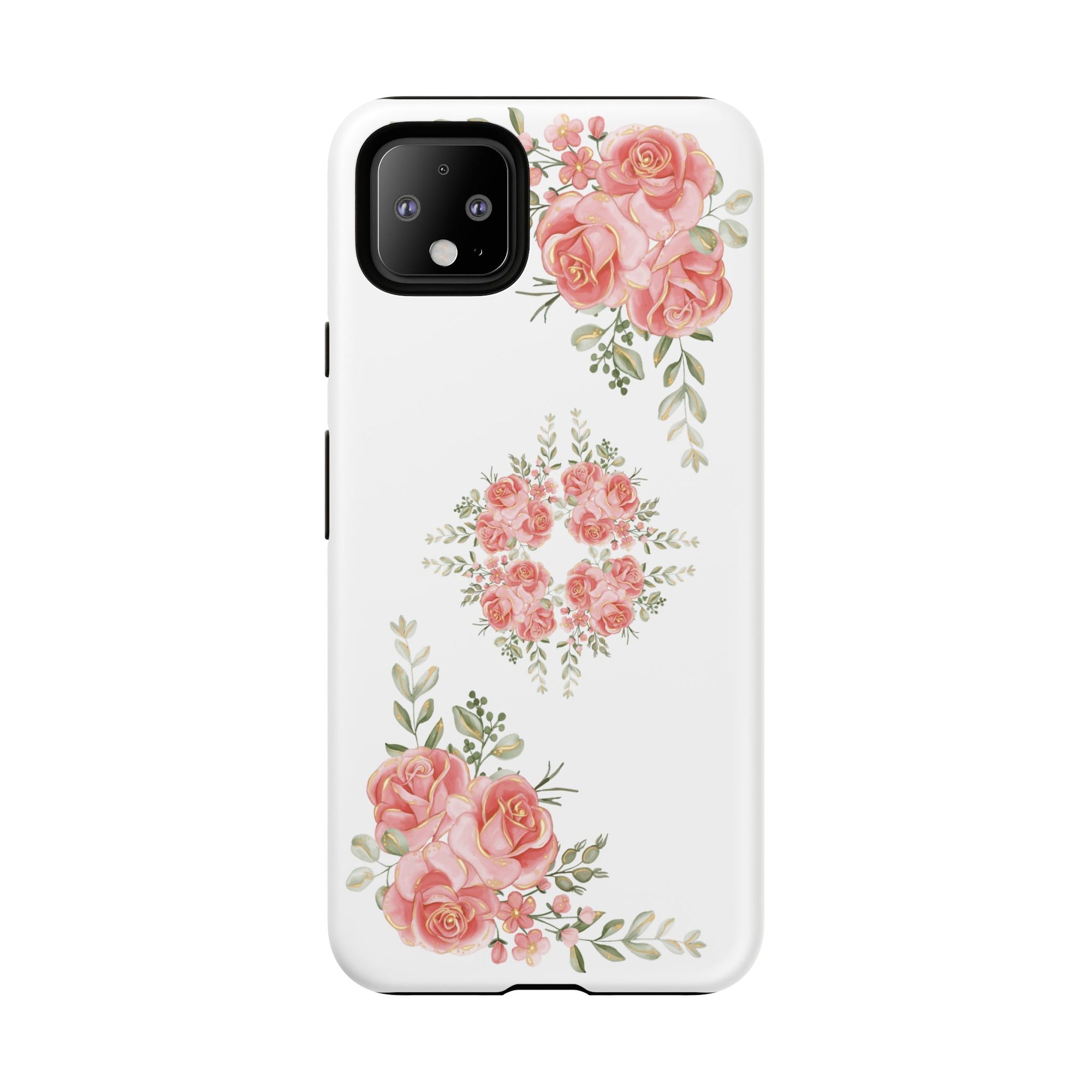 Floral Phone Case, Tough iPhone Case, Rose Design Case, Gift for Her, Floral Phone Cover