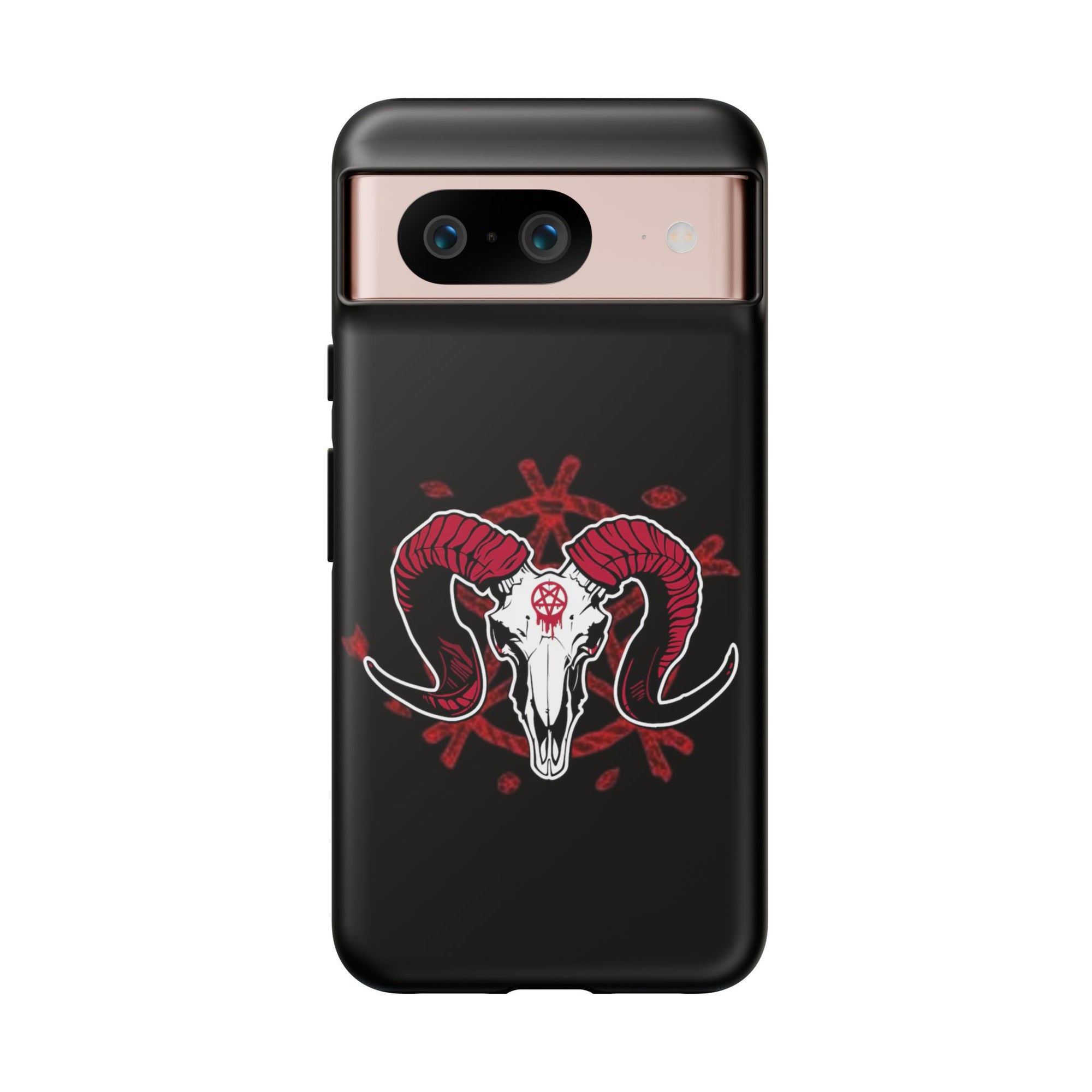 Tough Cases: Dark Aesthetic Phone Case, Gothic Phone Cover, Unique Gift for Him, Occult Design, Animal Skull Artwork, Halloween Decor