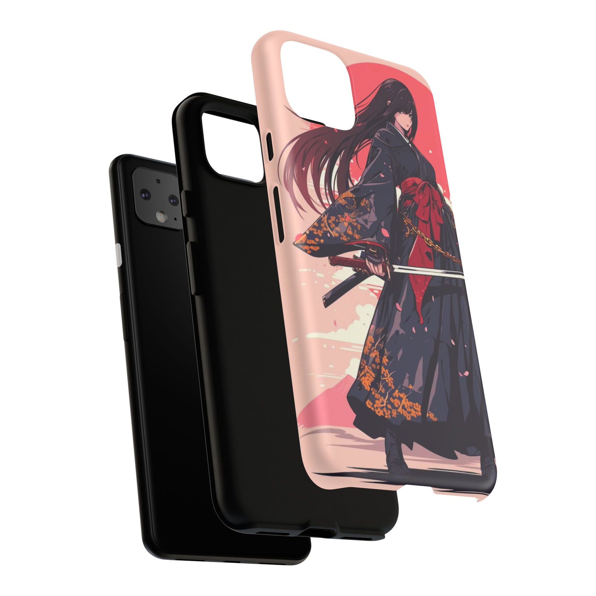 Stylish Phone Case with Warrior Design, Tough Phone Cover for Anime Lovers, Gift for Gamers, Cute Phone Accessories, Unique Tech Gifts