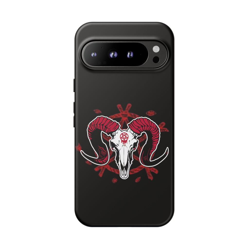Tough Cases: Dark Aesthetic Phone Case, Gothic Phone Cover, Unique Gift for Him, Occult Design, Animal Skull Artwork, Halloween Decor