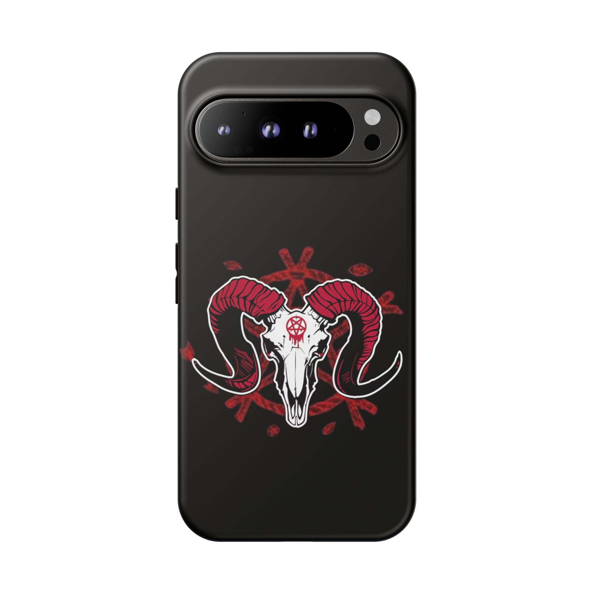 Tough Cases: Dark Aesthetic Phone Case, Gothic Phone Cover, Unique Gift for Him, Occult Design, Animal Skull Artwork, Halloween Decor