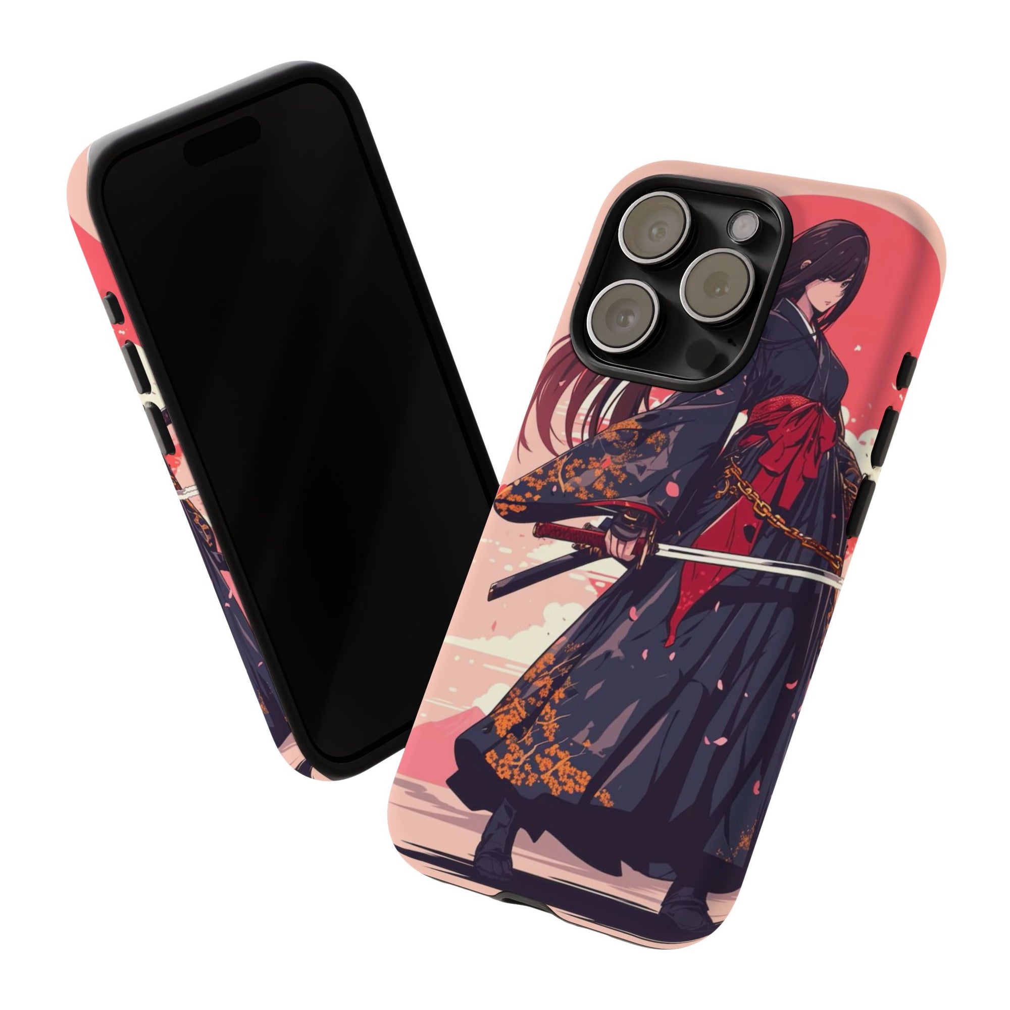 Stylish Phone Case with Warrior Design, Tough Phone Cover for Anime Lovers, Gift for Gamers, Cute Phone Accessories, Unique Tech Gifts