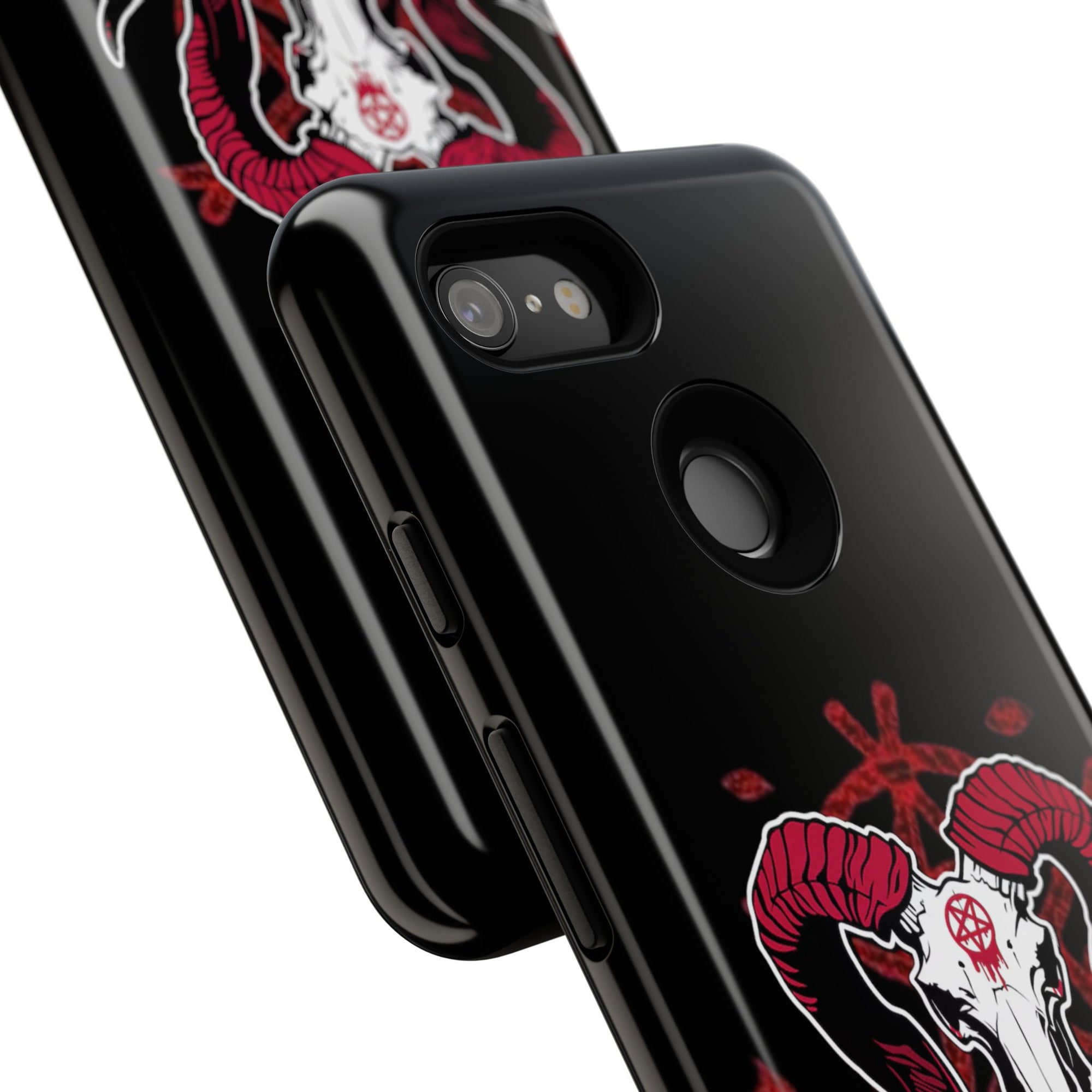 Tough Cases: Dark Aesthetic Phone Case, Gothic Phone Cover, Unique Gift for Him, Occult Design, Animal Skull Artwork, Halloween Decor