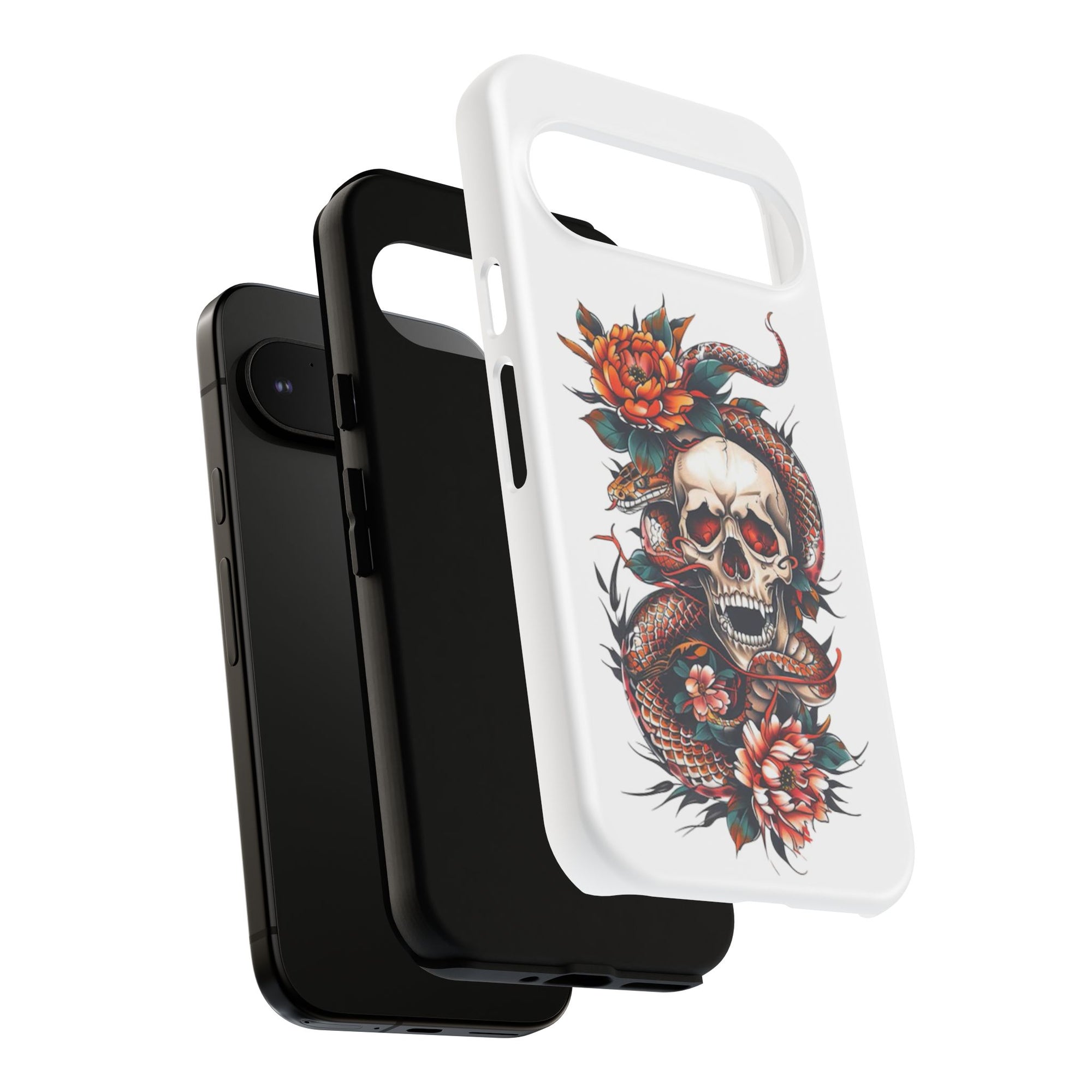 Tough Cases: Skull and Snake Phone Cases, Edgy Accessories, Alternative Fashion, Quirky Gift Ideas, Gothic Style