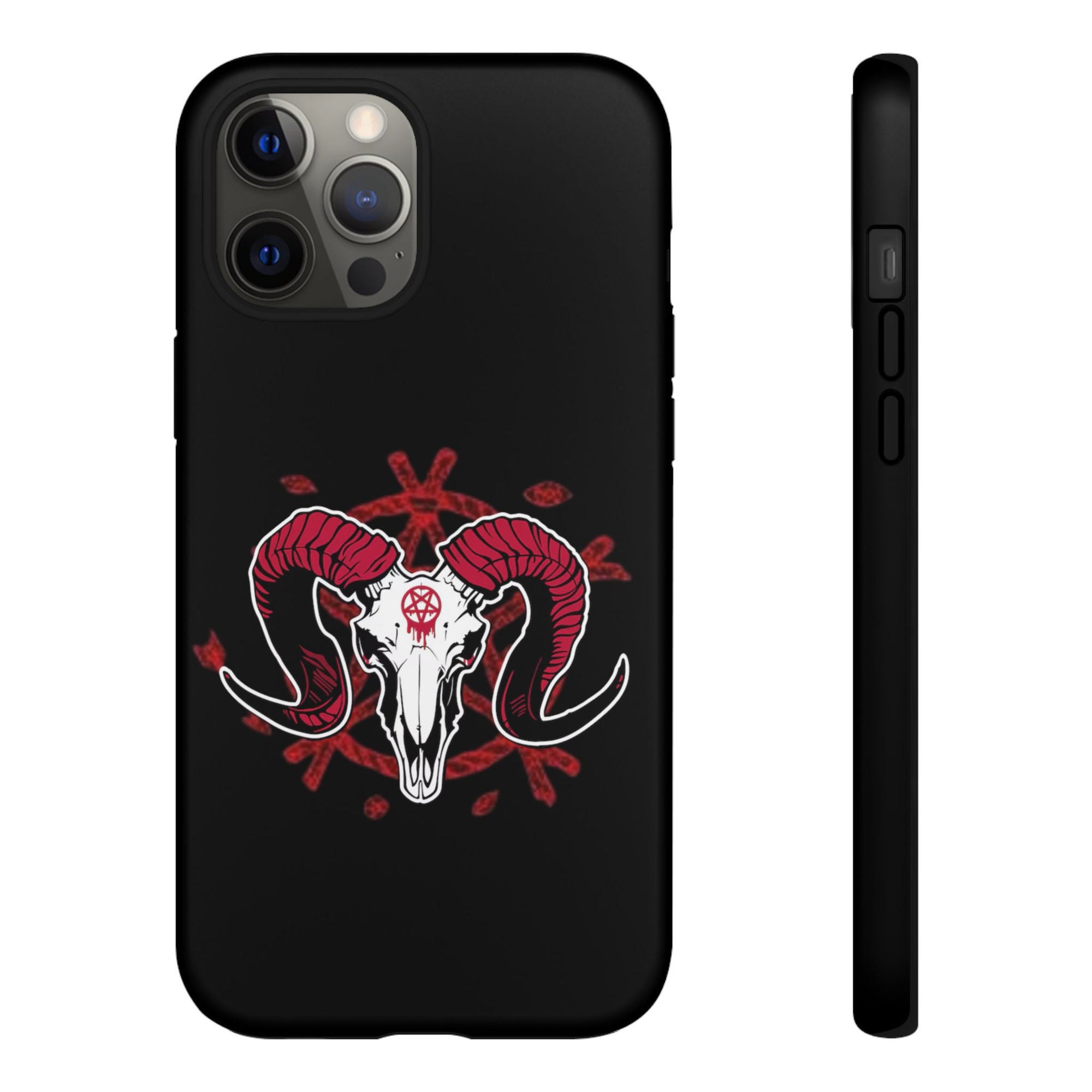 Tough Cases: Dark Aesthetic Phone Case, Gothic Phone Cover, Unique Gift for Him, Occult Design, Animal Skull Artwork, Halloween Decor