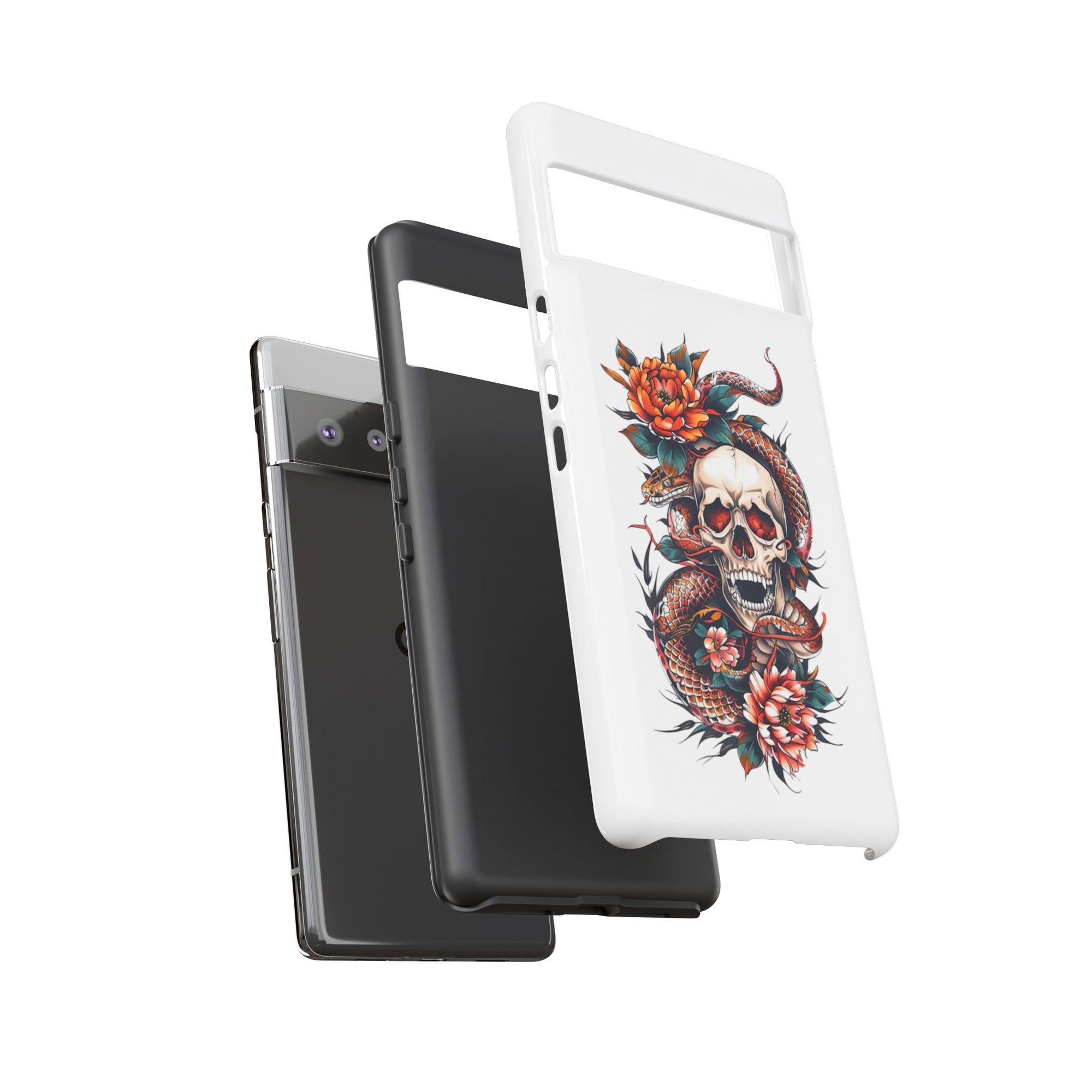 Tough Cases: Skull and Snake Phone Cases, Edgy Accessories, Alternative Fashion, Quirky Gift Ideas, Gothic Style