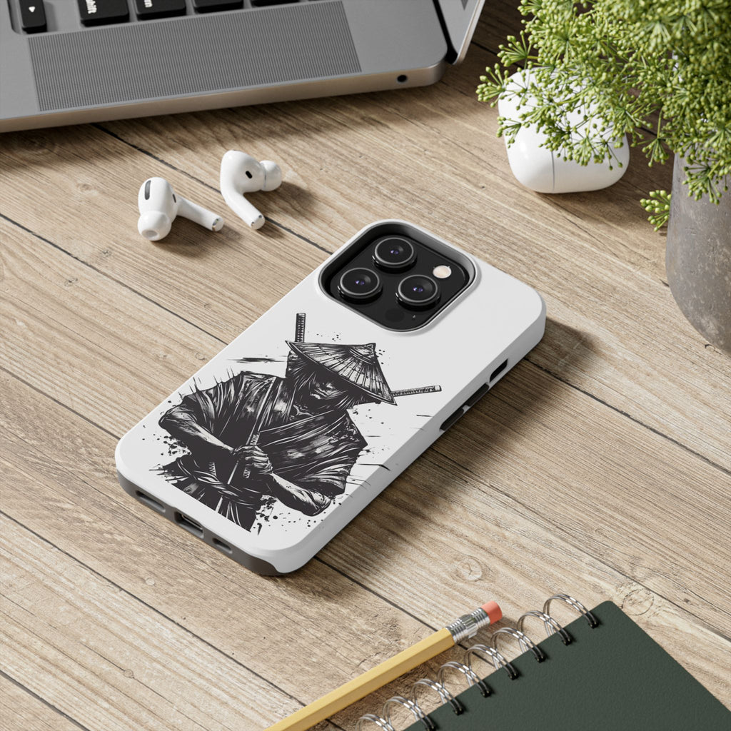 Samurai Tough Phone Cases, Rugged Smartphone Accessories, Durable Covers for Men, Unique Gifts for Him, Japanese Warrior Design