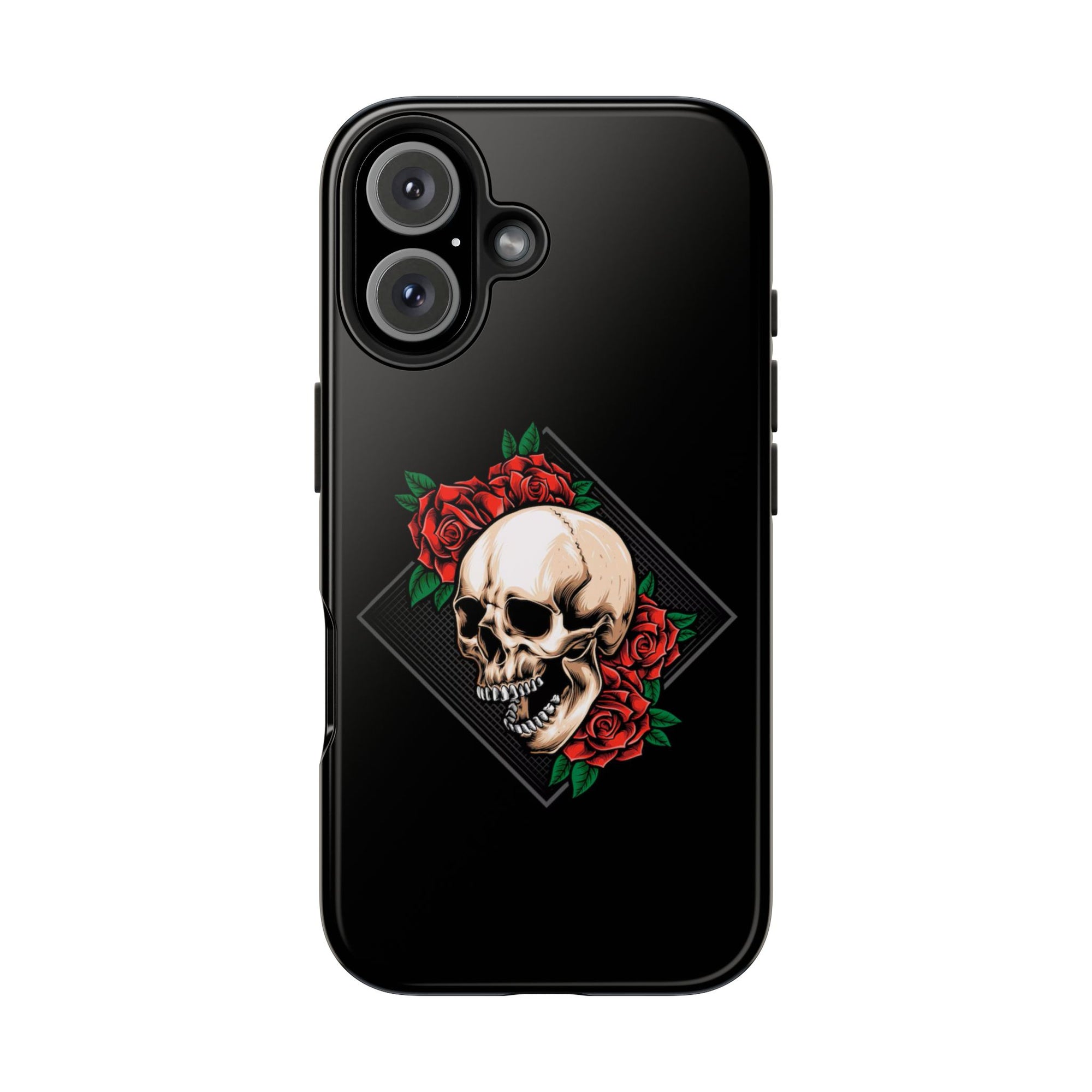 Tough Phone Cases with Skull and Roses Design | Edgy Protection, iPhone & Android Covers, Gothic Gifts, Unique Phone Accessories