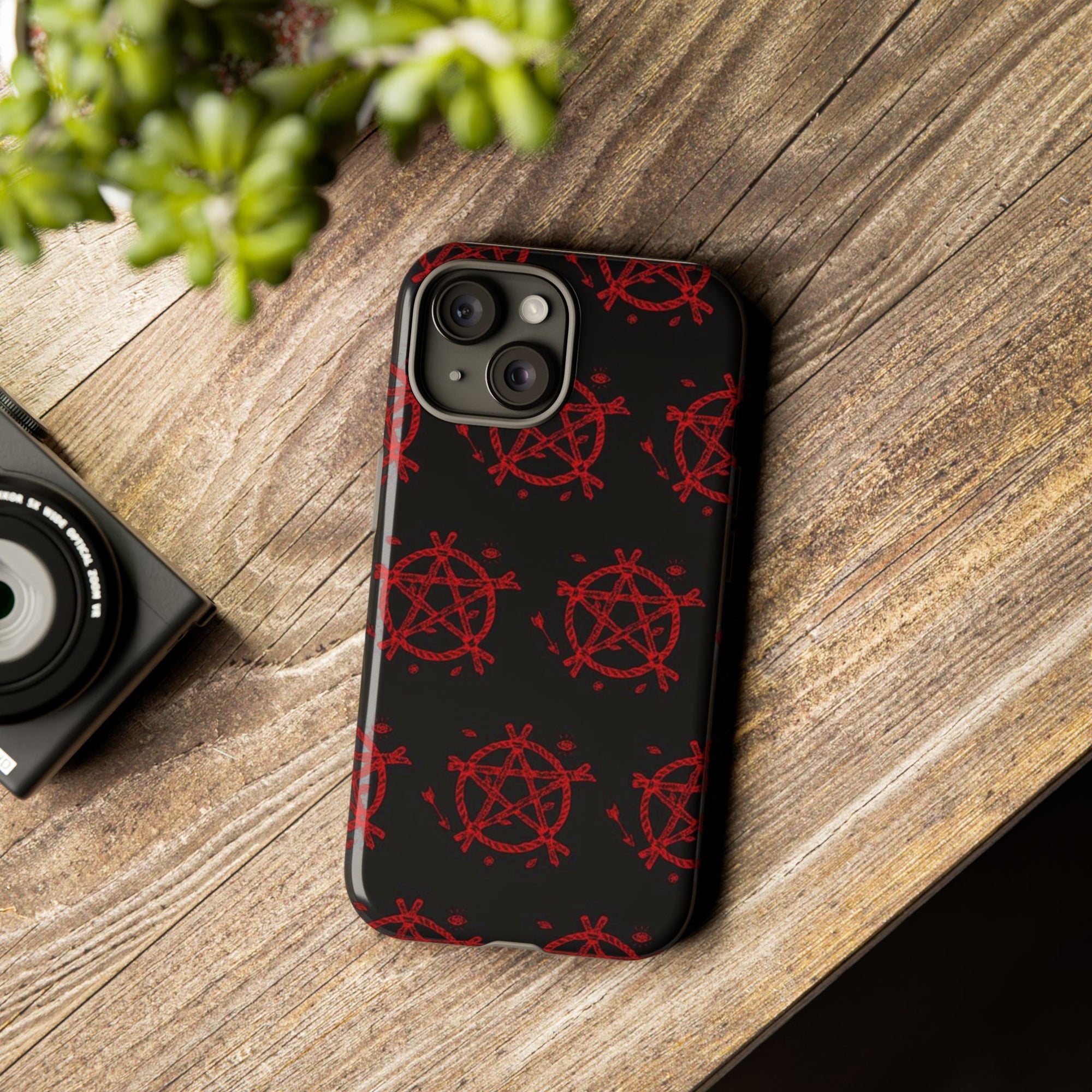 Anarchist iPhone Case, Tough Phone Cover, Punk Style Accessory, Unique Gift for Rebels, Goth Aesthetic Phone Case