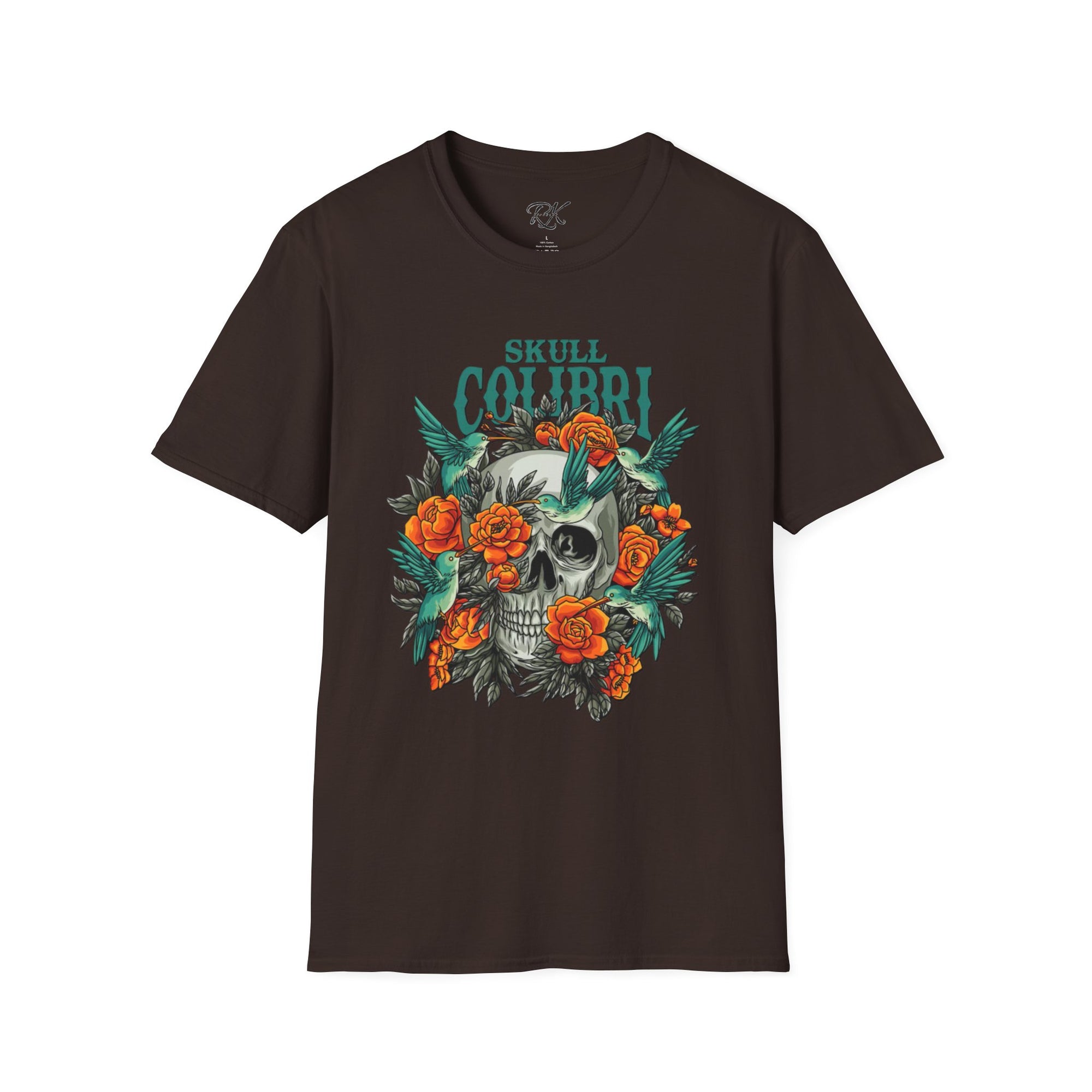 Skull & Roses Unisex T-Shirt, Casual Graphic Tee, Boho Shirt, Unique Gift, Festival Wear, Everyday Style