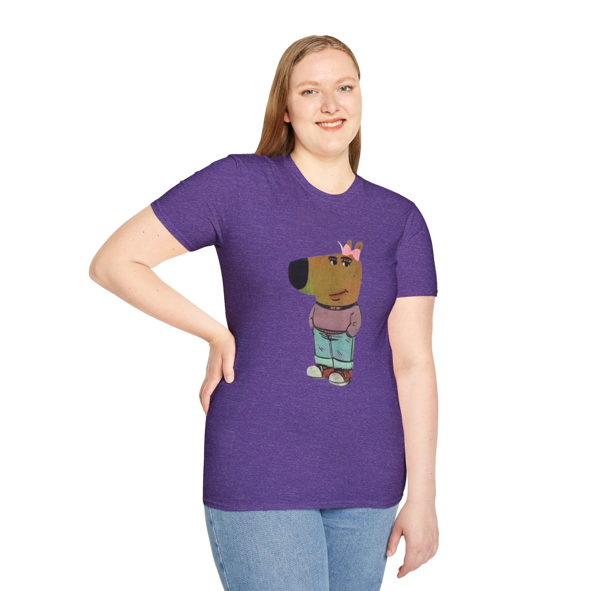 Whimsical Dog Art Unisex T-Shirt - Cute Pet Lover Gift, Casual Wear, Animal Themed Apparel, Fun Gift for Dog Owners