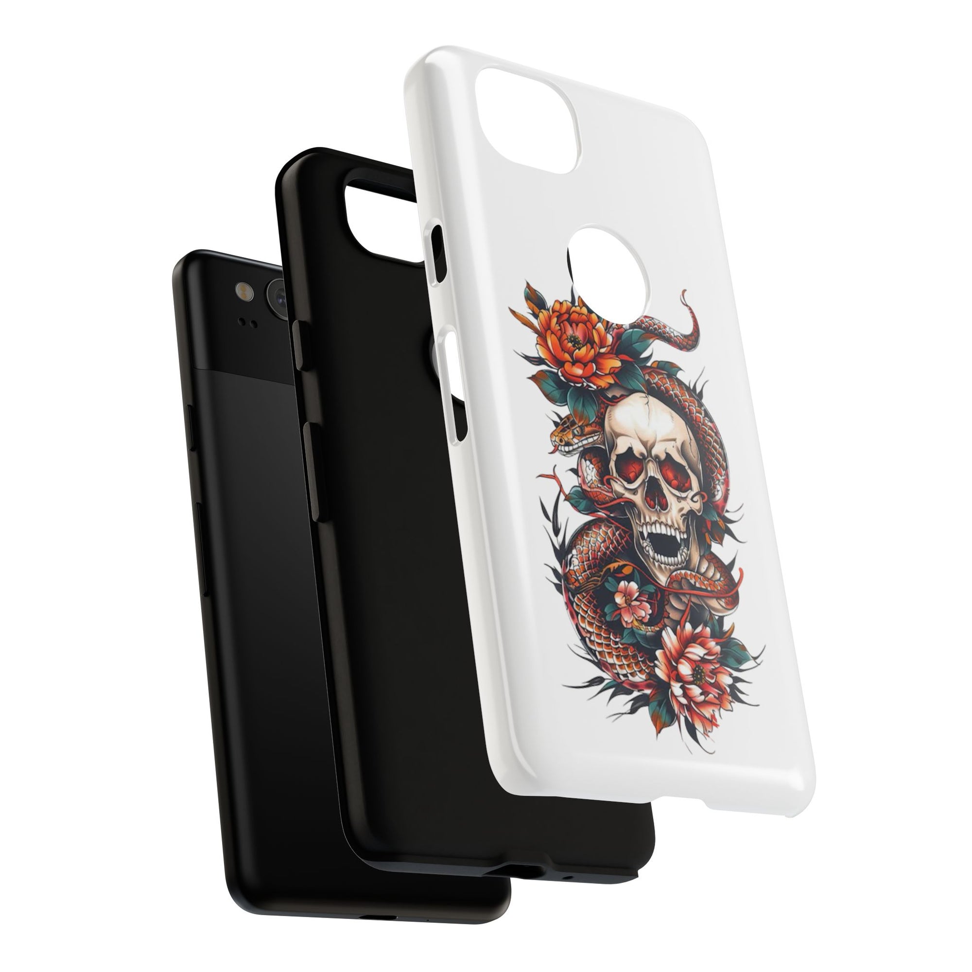 Tough Cases: Skull and Snake Phone Cases, Edgy Accessories, Alternative Fashion, Quirky Gift Ideas, Gothic Style