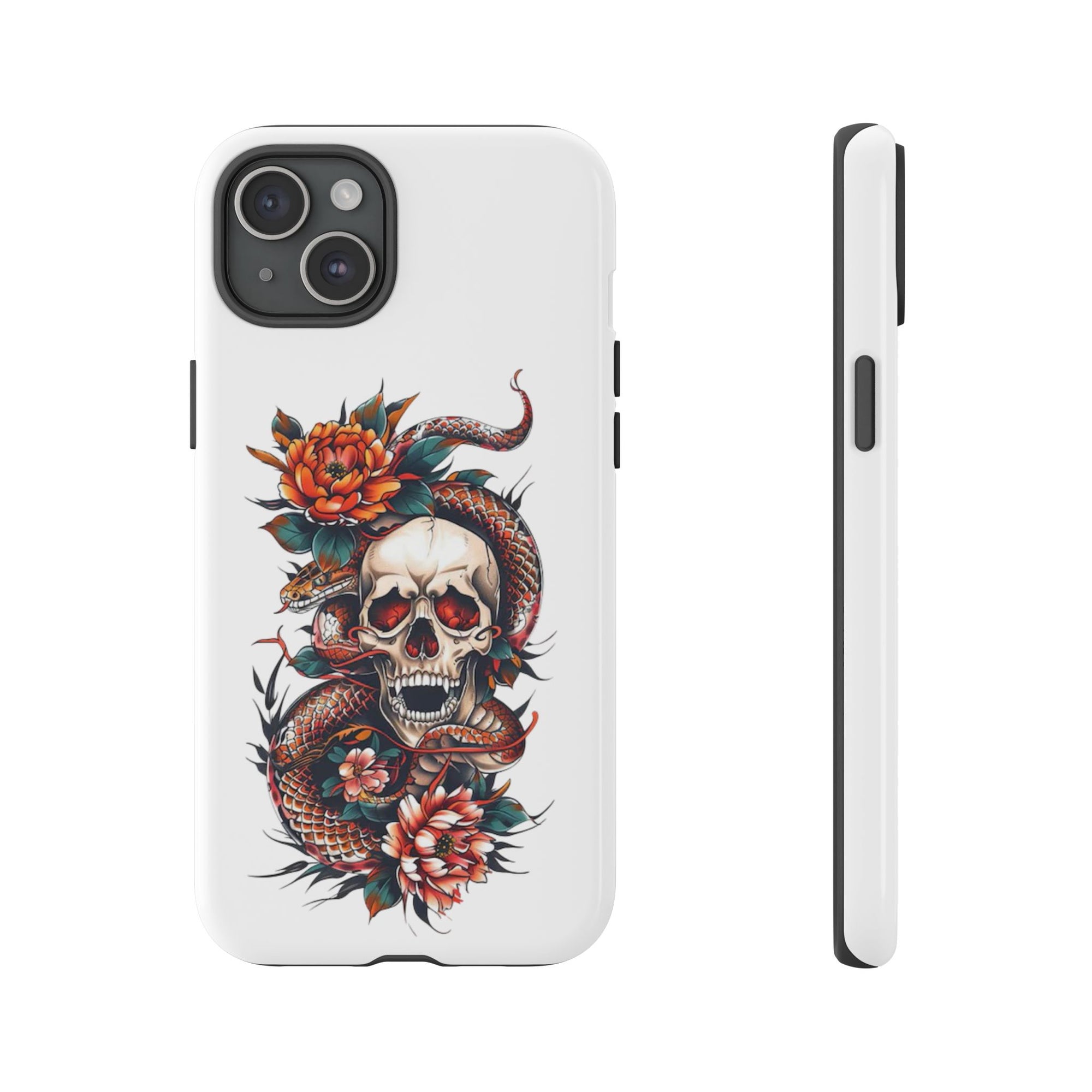 Tough Cases: Skull and Snake Phone Cases, Edgy Accessories, Alternative Fashion, Quirky Gift Ideas, Gothic Style