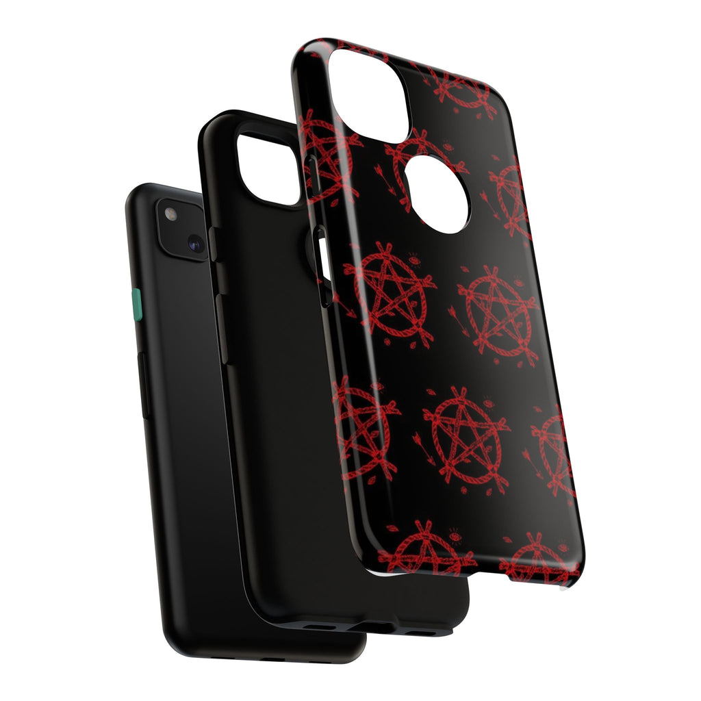 Anarchist iPhone Case, Tough Phone Cover, Punk Style Accessory, Unique Gift for Rebels, Goth Aesthetic Phone Case