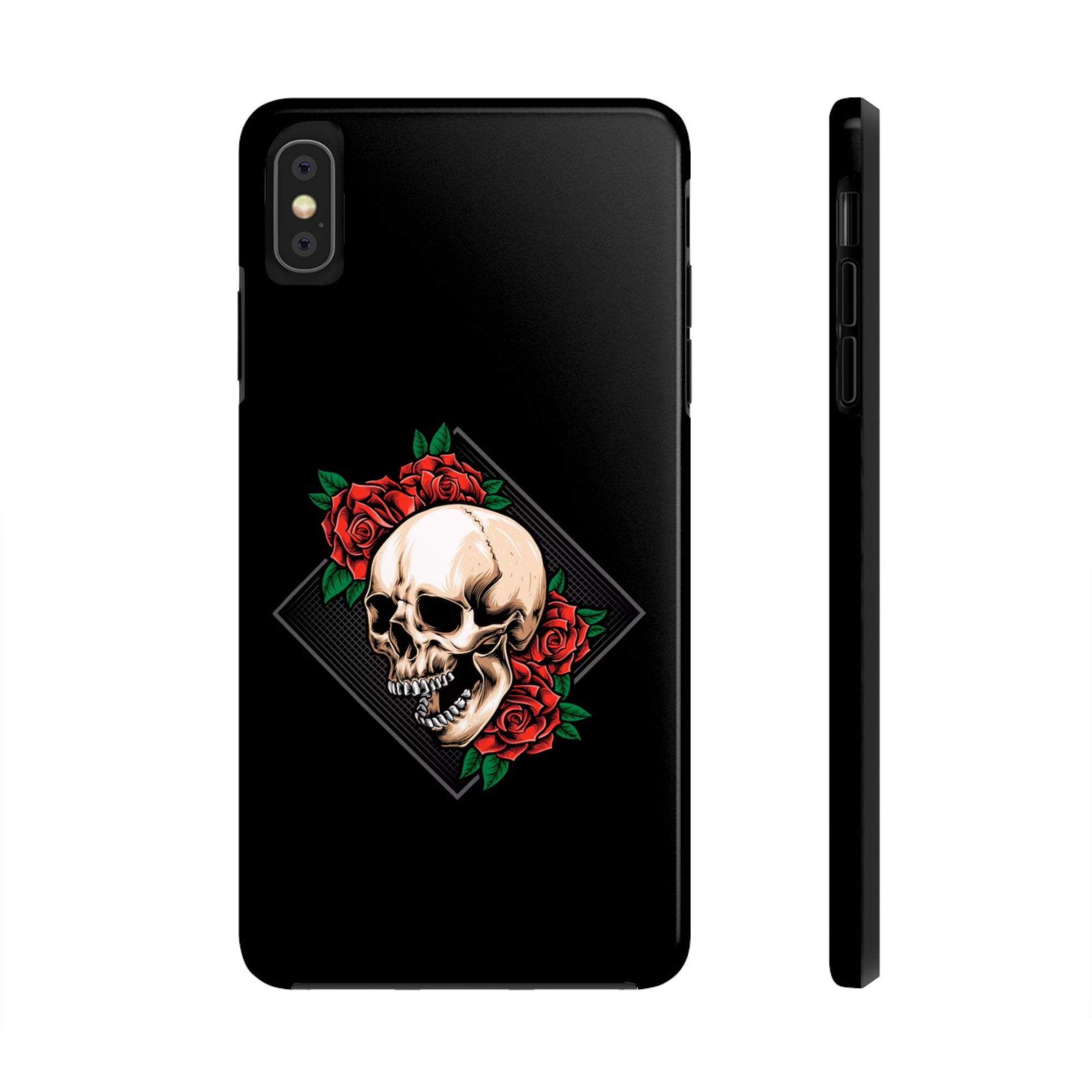 Tough Phone Cases with Skull and Roses Design | Edgy Protection, iPhone & Android Covers, Gothic Gifts, Unique Phone Accessories