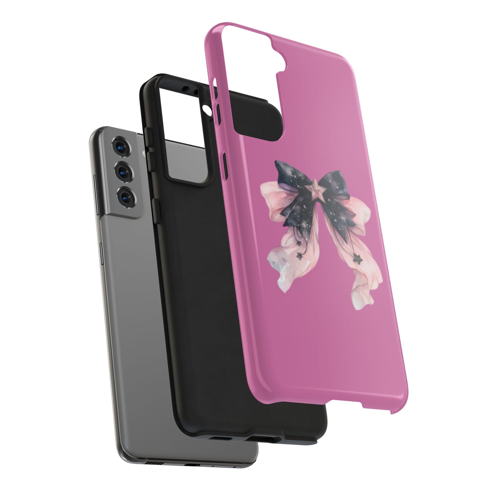 Pink Ribbon Tough Phone Cases, Galaxy Phone Covers, Chic Phone Protection, Ideal Gift for Her, Stylish Tech Accessories