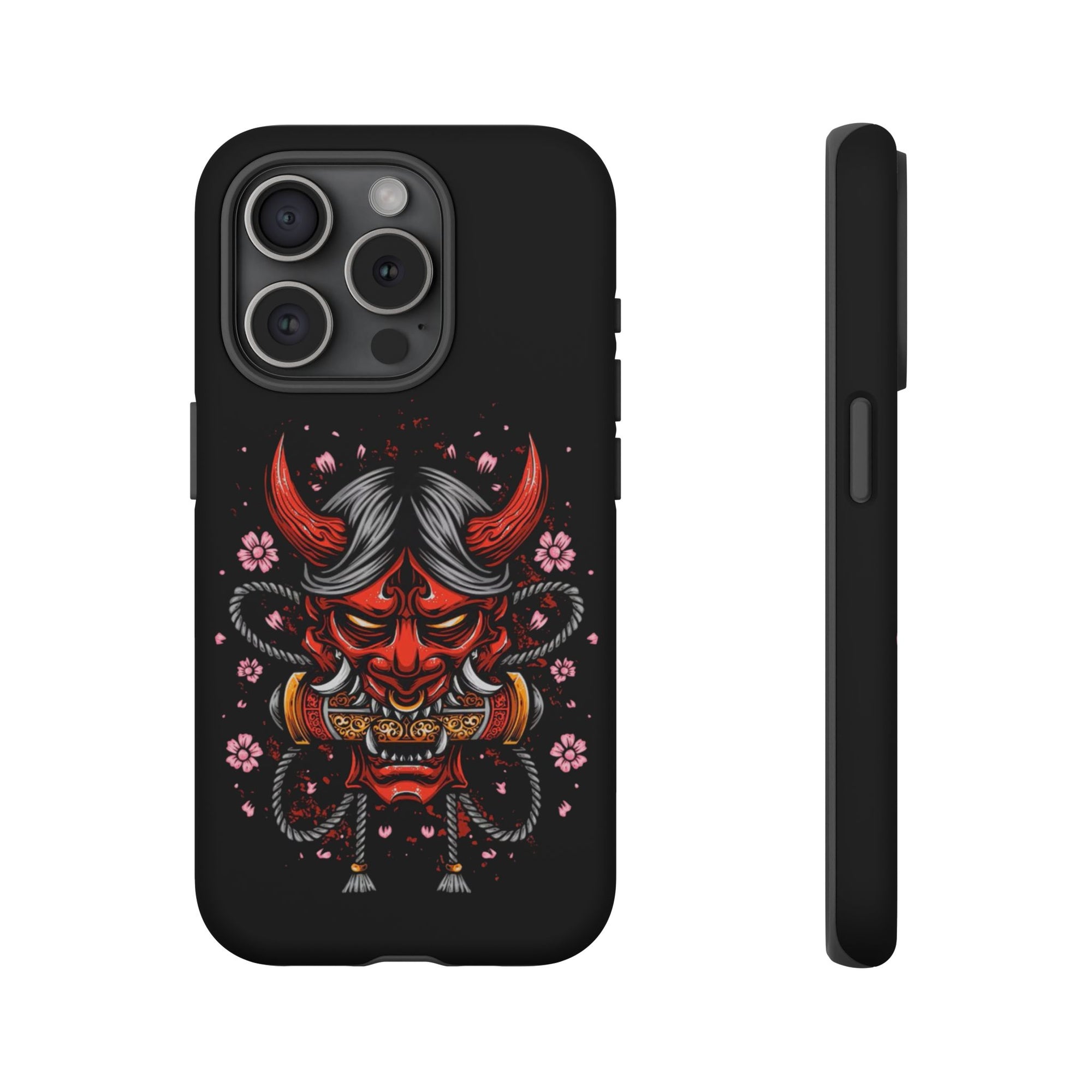 Tough Cases: Fierce Demon Phone Case, Edgy Phone Cover, Protect Your Device, Gift for Anime Fans, Unique Artwork Case