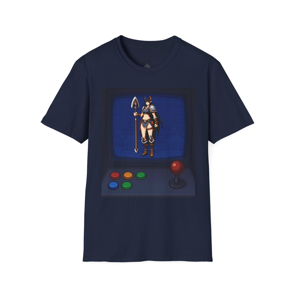 Unisex Barbarian Woman T-Shirt - Softstyle Graphic Tee for Gamers, Gifts for Her, Casual Wear, Birthday Present, Retro Style