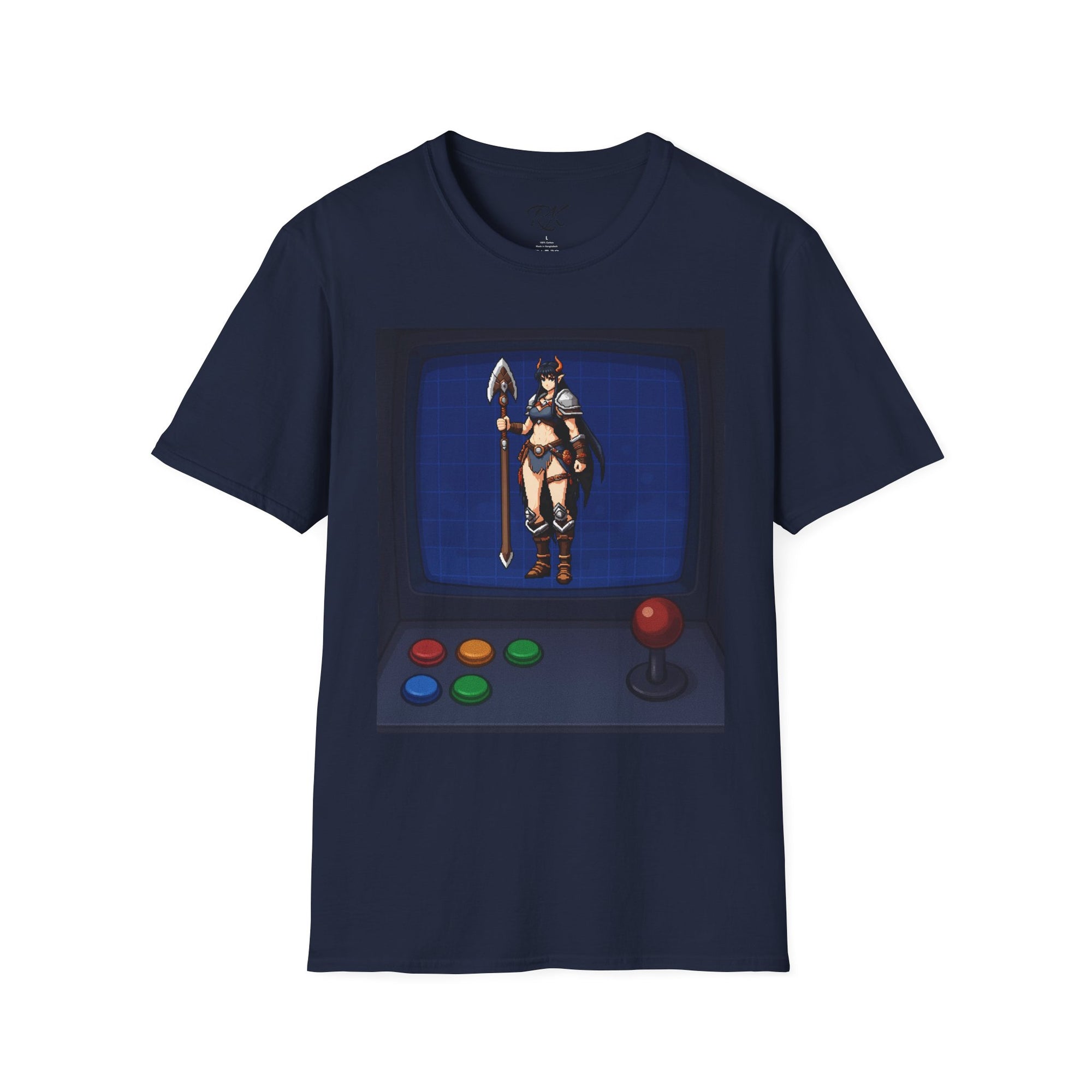 Unisex Barbarian Woman T-Shirt - Softstyle Graphic Tee for Gamers, Gifts for Her, Casual Wear, Birthday Present, Retro Style