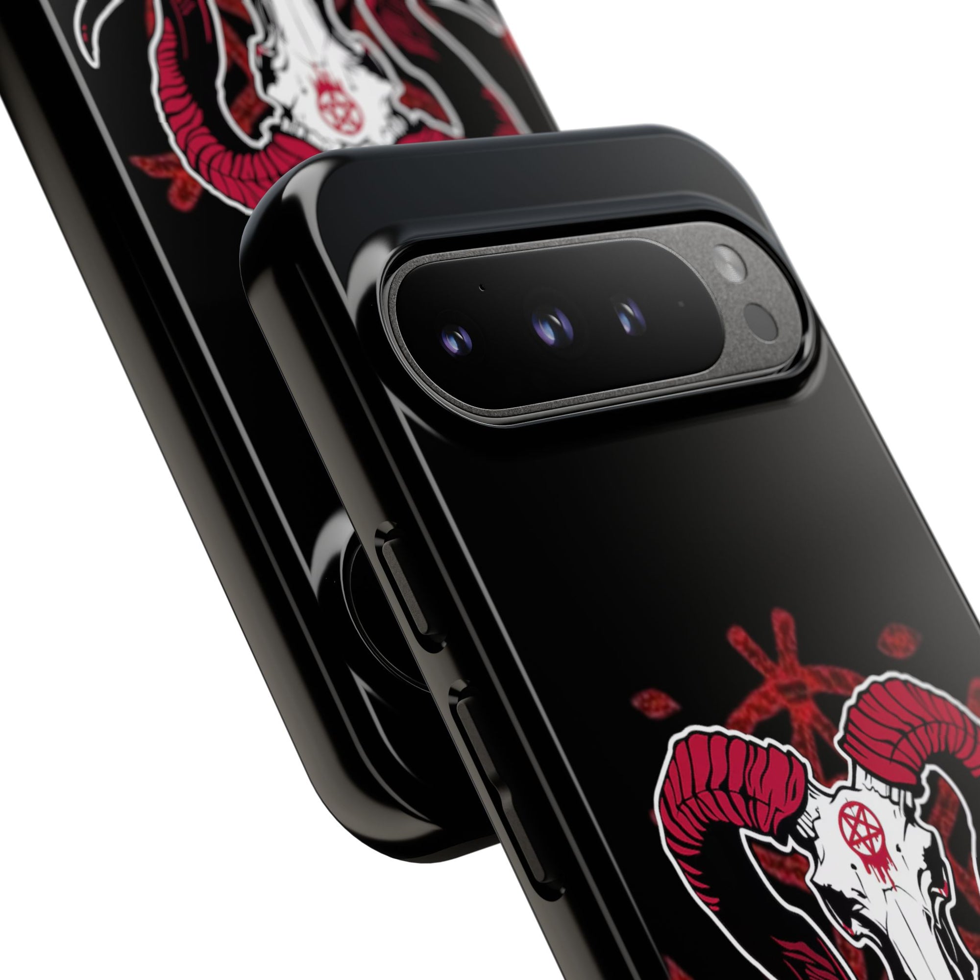 Tough Cases: Dark Aesthetic Phone Case, Gothic Phone Cover, Unique Gift for Him, Occult Design, Animal Skull Artwork, Halloween Decor