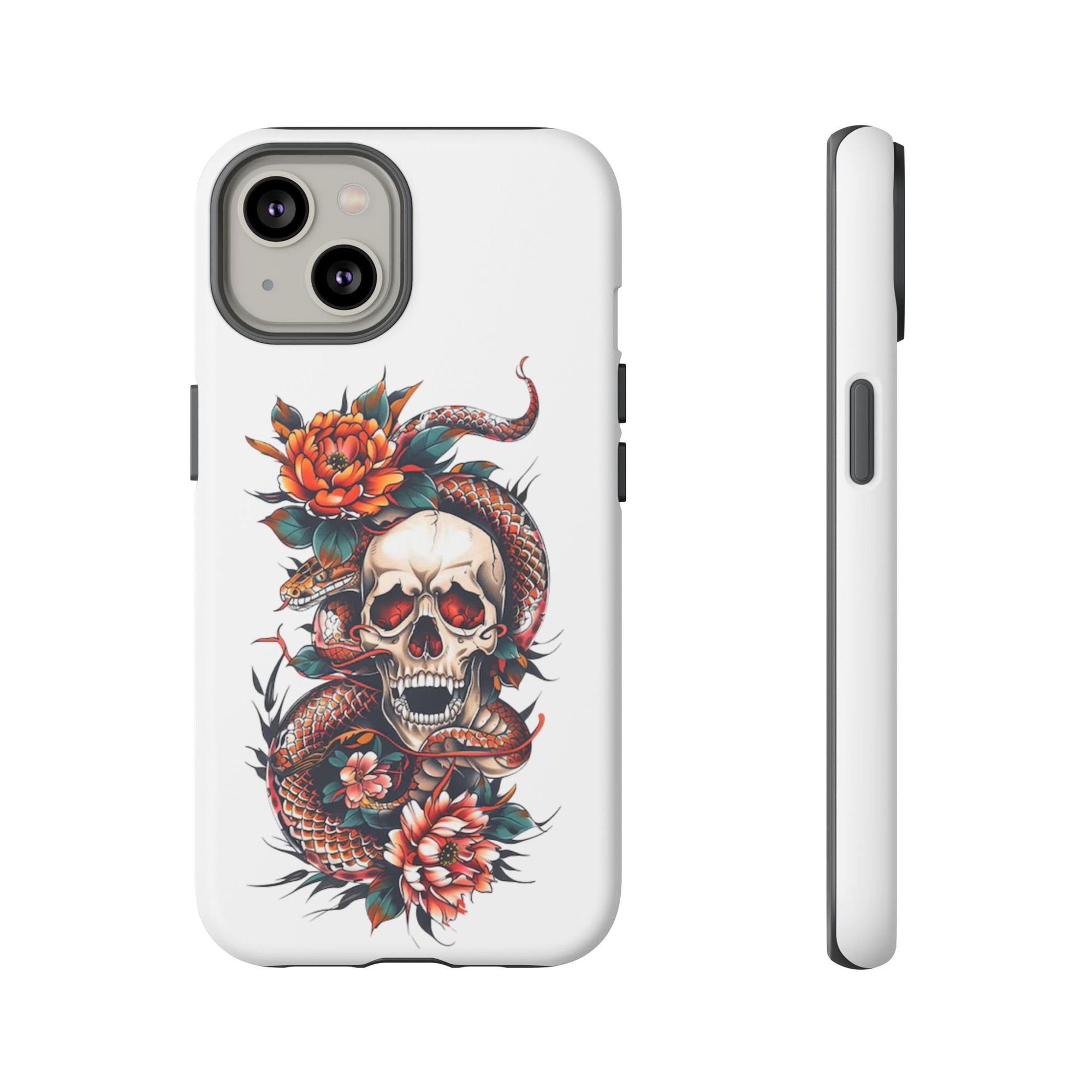 Tough Cases: Skull and Snake Phone Cases, Edgy Accessories, Alternative Fashion, Quirky Gift Ideas, Gothic Style