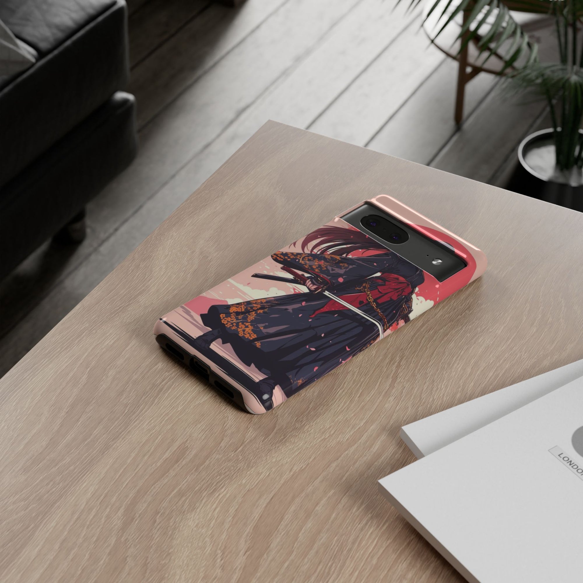 Stylish Phone Case with Warrior Design, Tough Phone Cover for Anime Lovers, Gift for Gamers, Cute Phone Accessories, Unique Tech Gifts