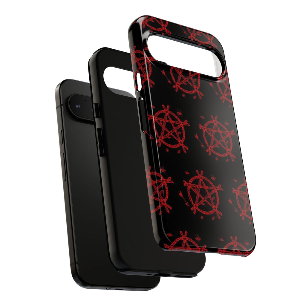 Anarchist iPhone Case, Tough Phone Cover, Punk Style Accessory, Unique Gift for Rebels, Goth Aesthetic Phone Case