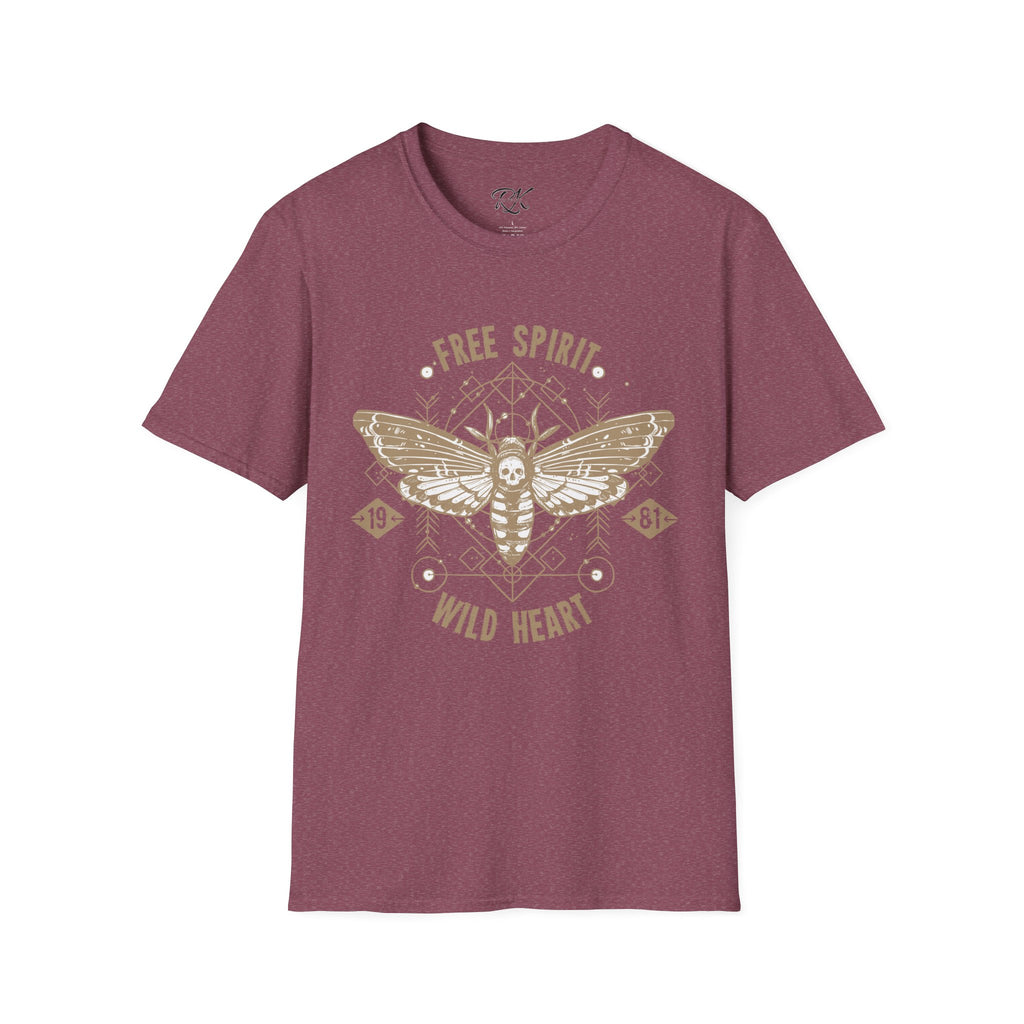Free Spirit Wild Heart Unisex T-Shirt, Boho Graphic Tee, Nature Lover Shirt, Gift for Adventurers, Casual Wear, Everyday Comfort