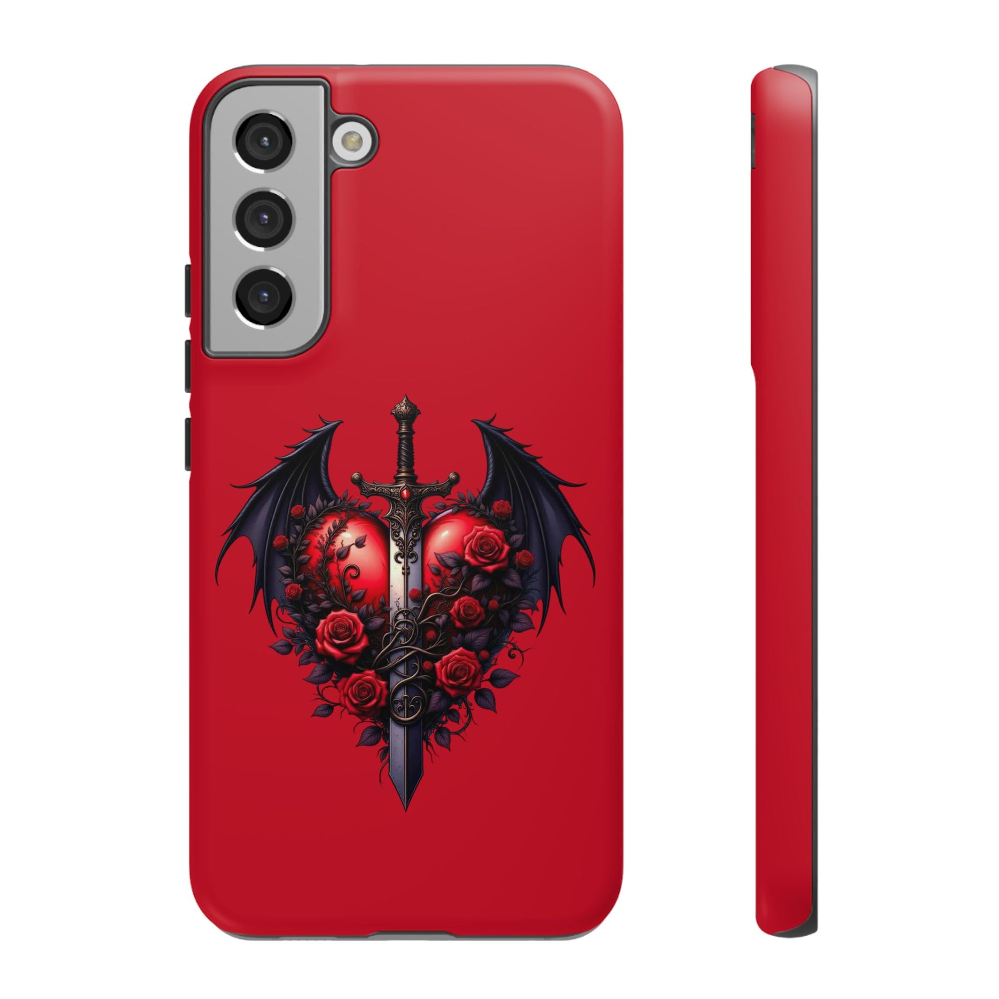 Tough Cases - Gothic Heart Phone Case, Edgy Accessories for Him, Unique Gifts for Her, Valentine's Day, Birthday, Artsy Phone Cover
