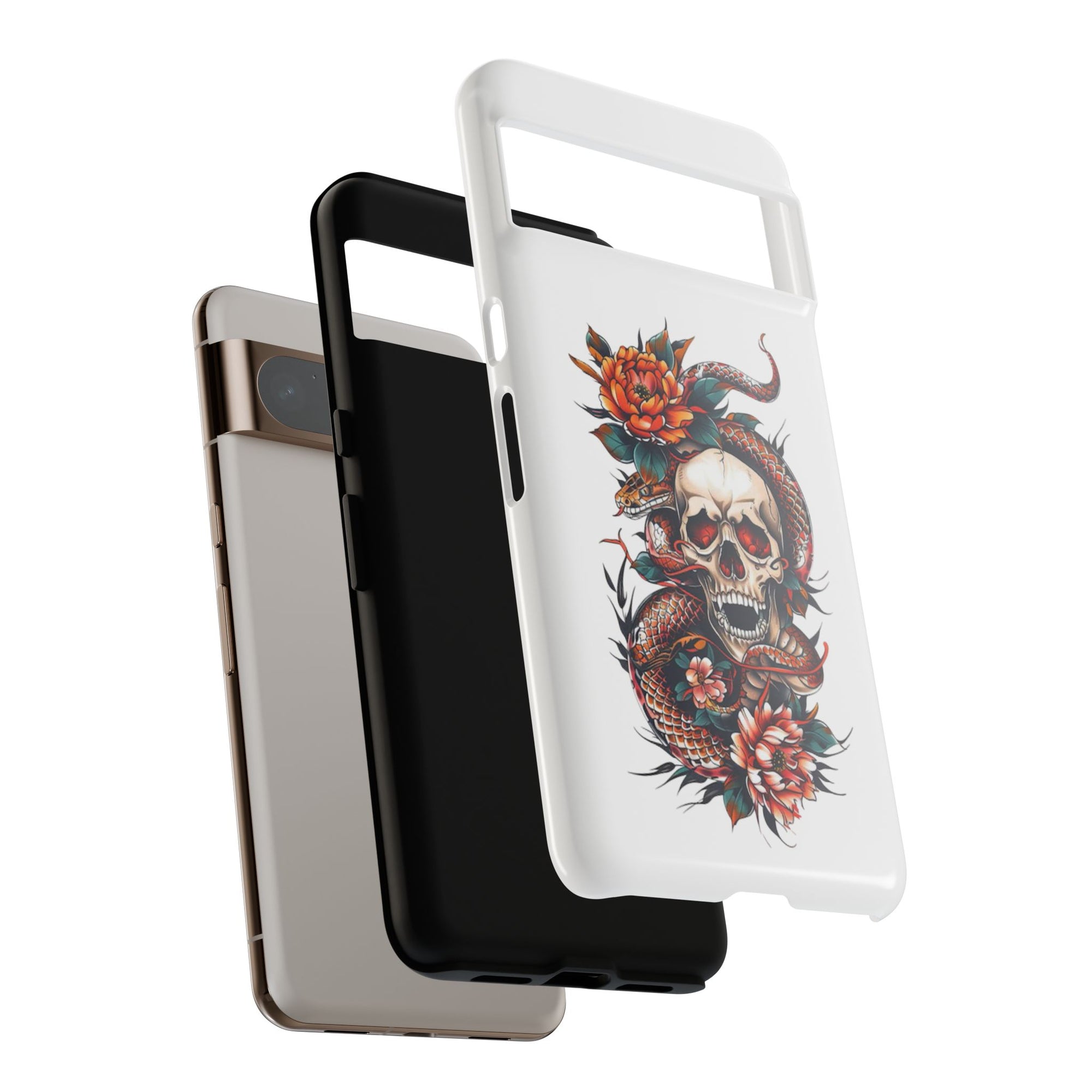 Tough Cases: Skull and Snake Phone Cases, Edgy Accessories, Alternative Fashion, Quirky Gift Ideas, Gothic Style