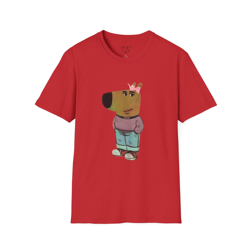 Whimsical Dog Art Unisex T-Shirt - Cute Pet Lover Gift, Casual Wear, Animal Themed Apparel, Fun Gift for Dog Owners