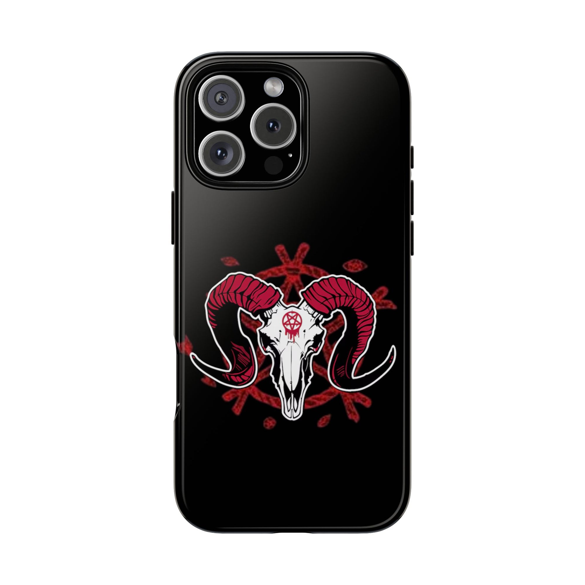 Tough Cases: Dark Aesthetic Phone Case, Gothic Phone Cover, Unique Gift for Him, Occult Design, Animal Skull Artwork, Halloween Decor