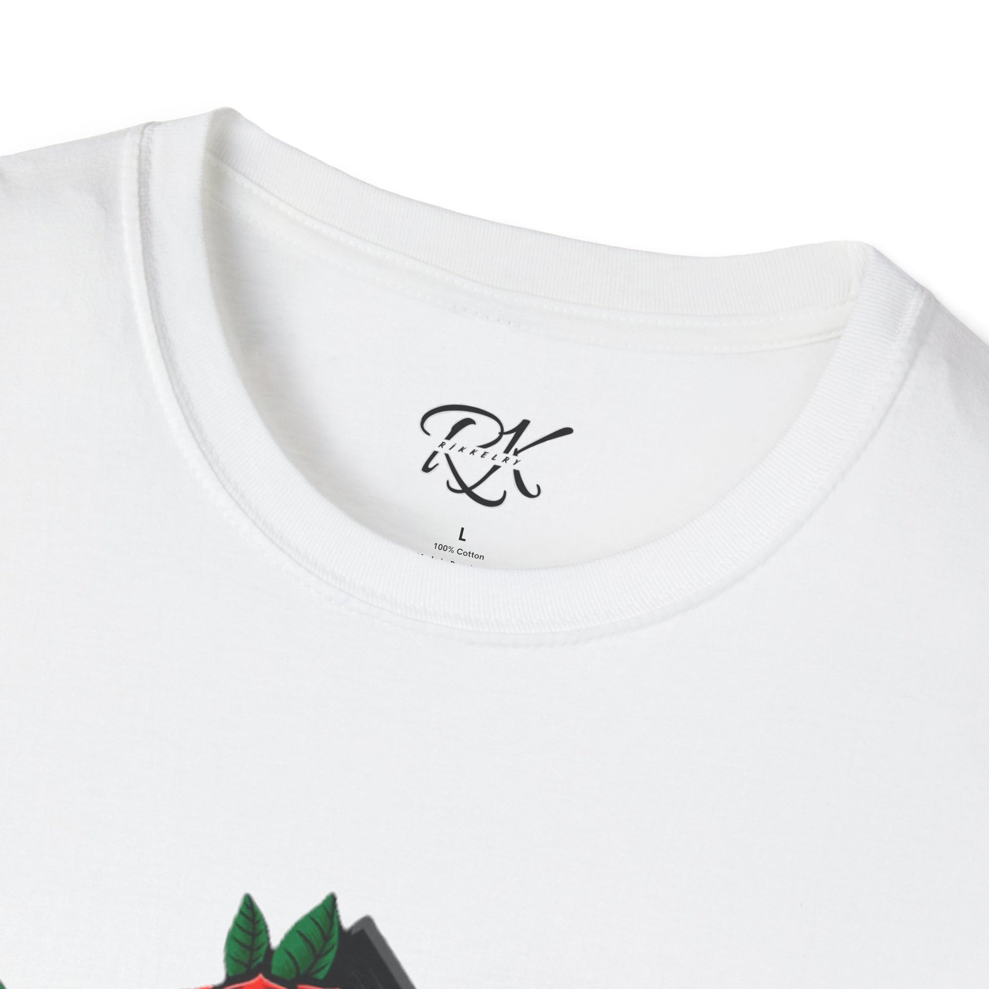 Skull and Roses T-Shirt | Edgy Unisex Softstyle Tee for Music Lovers, Halloween, Casual Wear, Gift Idea, Streetwear