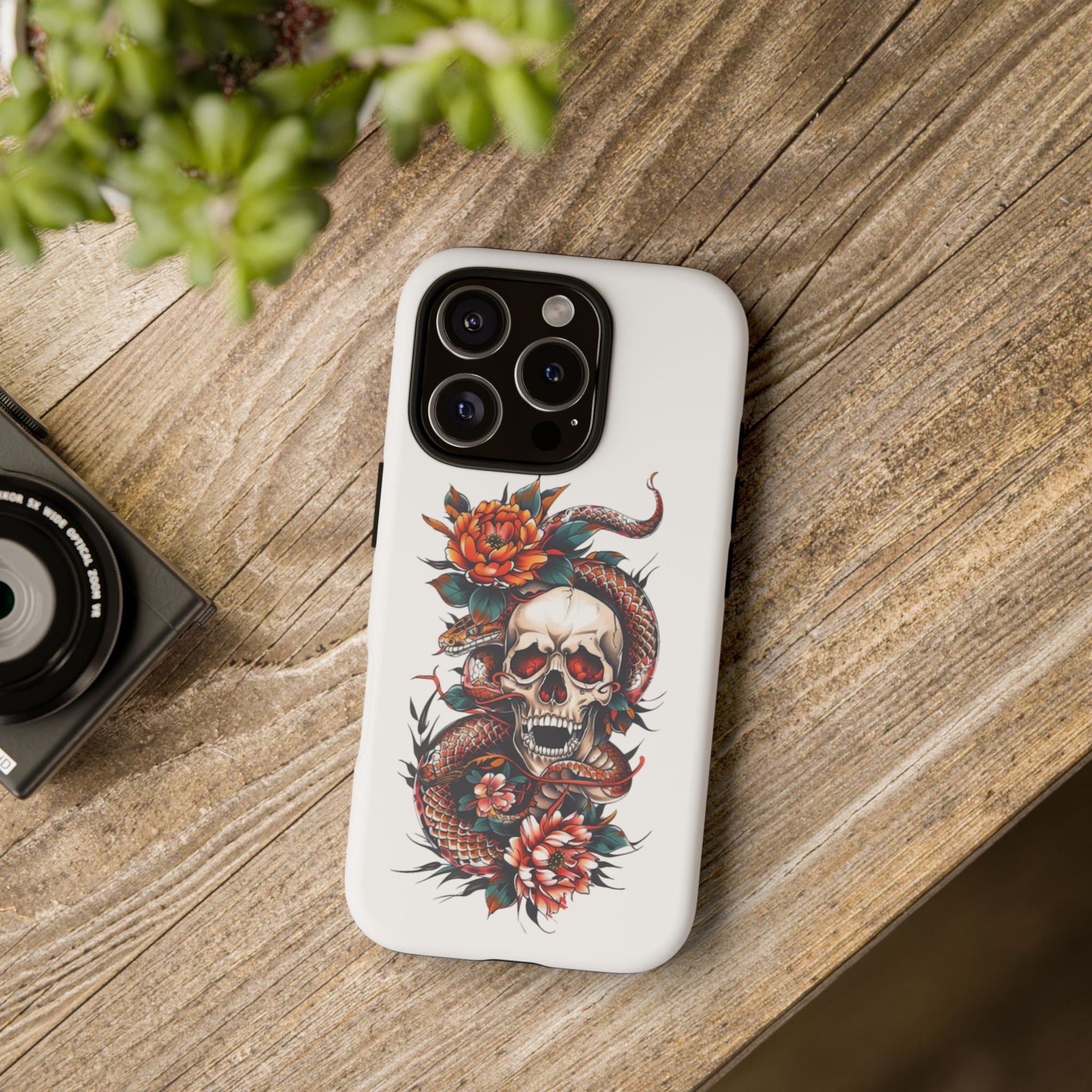 Tough Cases: Skull and Snake Phone Cases, Edgy Accessories, Alternative Fashion, Quirky Gift Ideas, Gothic Style